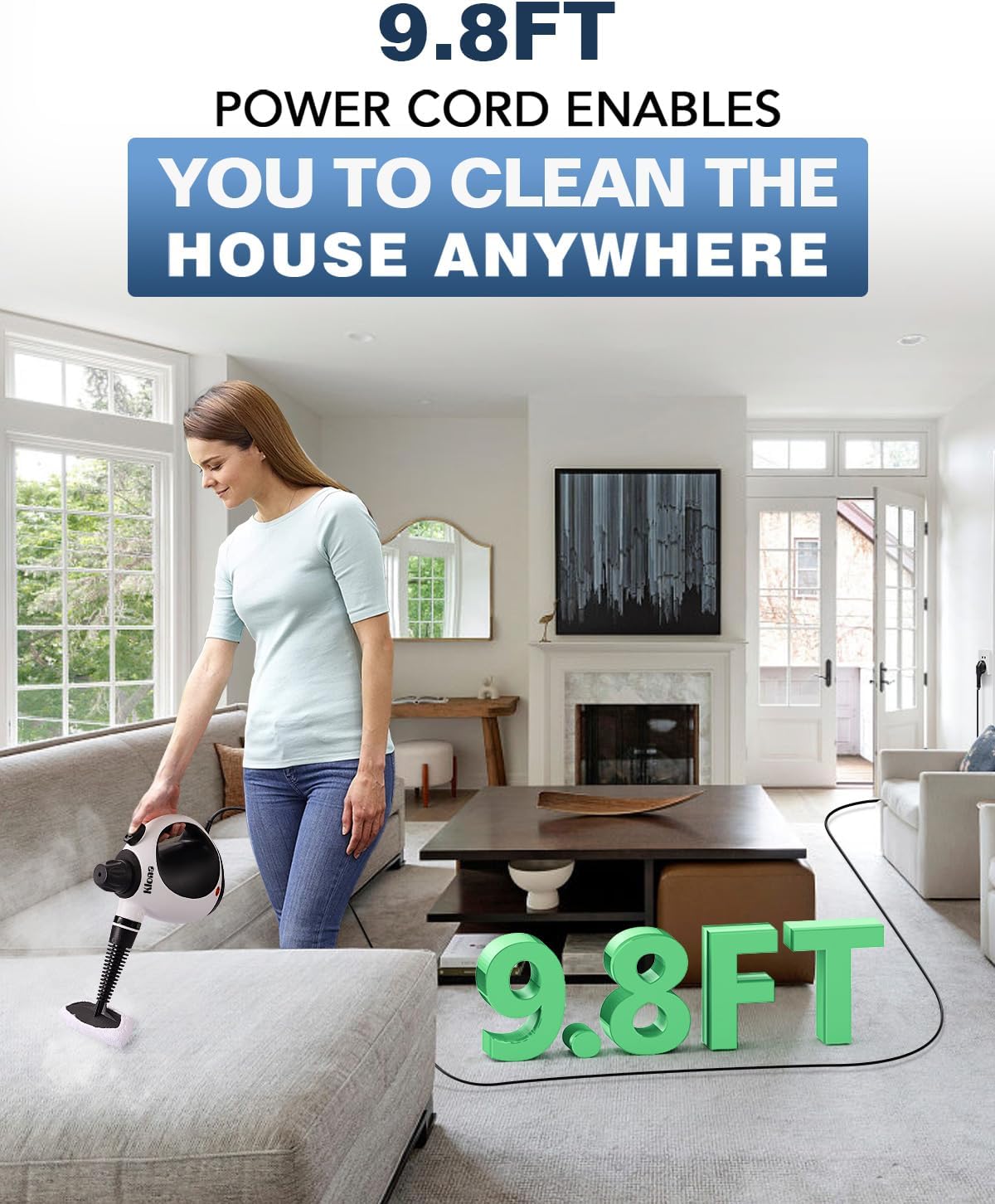 Detalle de KLONA Steam Cleaner: Multi-Purpose Handheld Steam Cleaning Solution