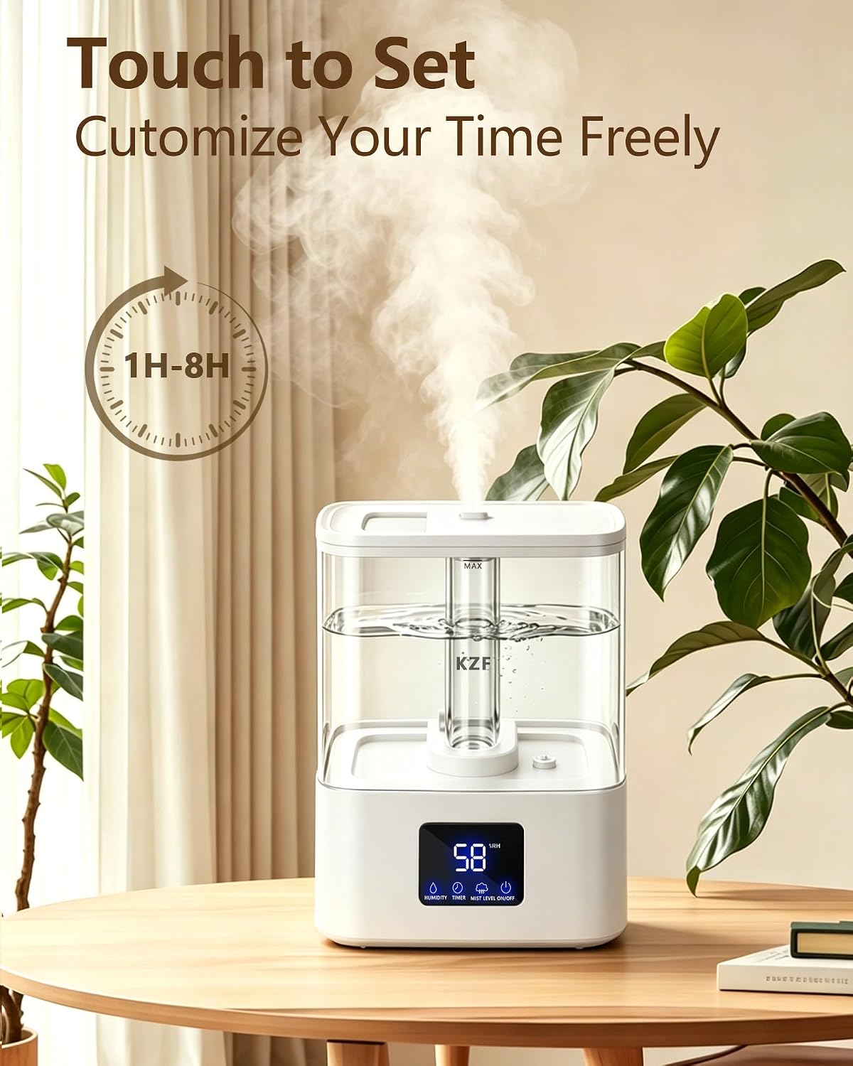 Thumbnail 6 de KZF 4L Cool Mist Humidifier with Top-Fill Design and Humidity Display