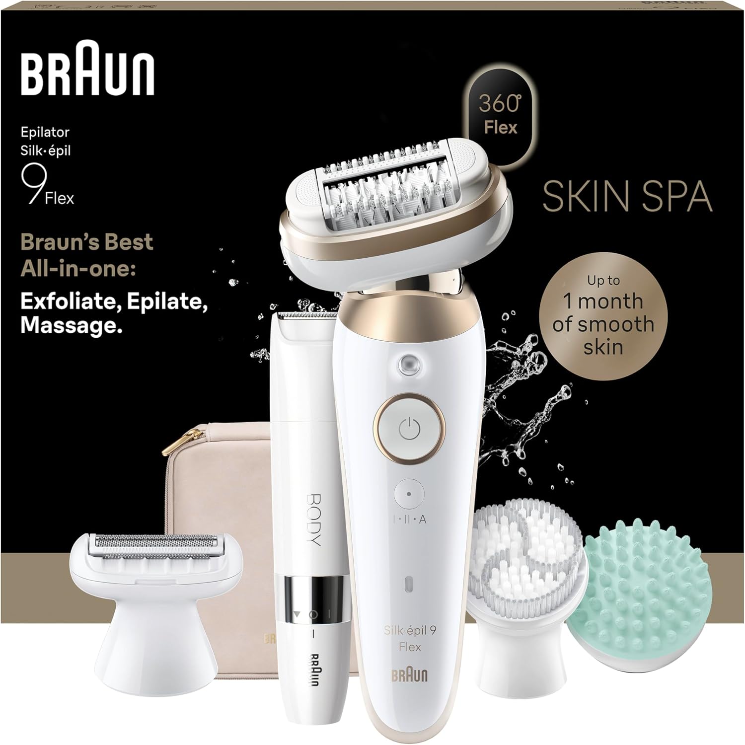 Detalle de Braun Silk-épil 9 Flex SkinSpa Epilator 360°