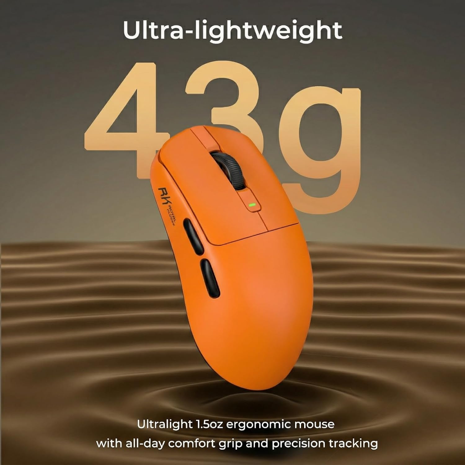 Thumbnail 3 de RK ROYAL KLUDGE M30 Wireless Gaming Mouse (Orange) – 43g tri-mode with PixArt PAW3311 sensor up to 24000 DPI