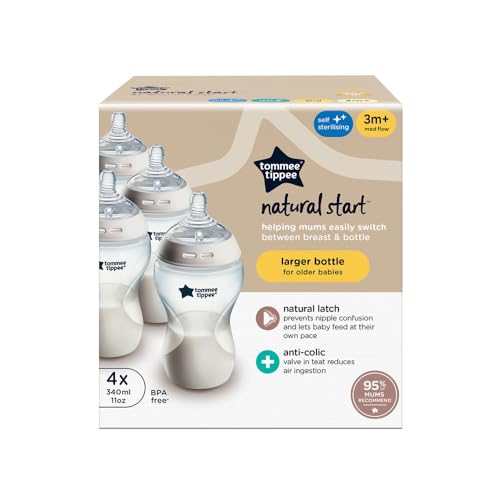Thumbnail 8 de Tommee Tippee Natural Start Baby Bottle with Breast-Like Teat (3m+), 340ml