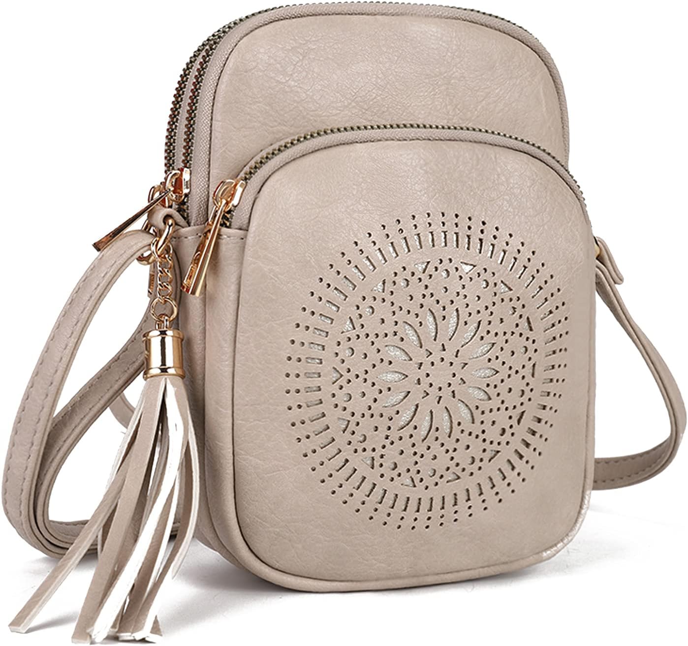 Thumbnail 6 de GLITZALL Small Crossbody Phone Bag in PU faux leather with tassel detail