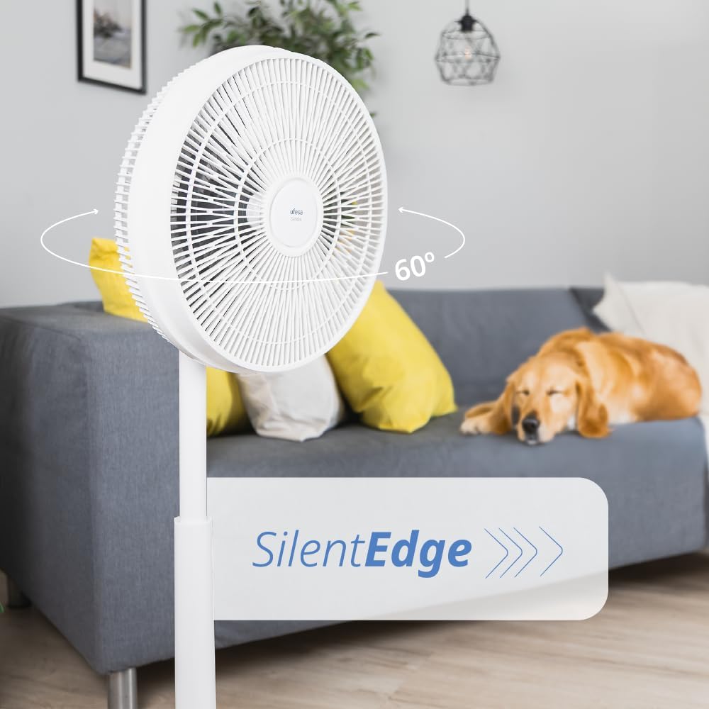 Detalle de Ufesa Ventilatore Sendai SilentEdge 24W: aria fresca, silenzio e comfort regolabili