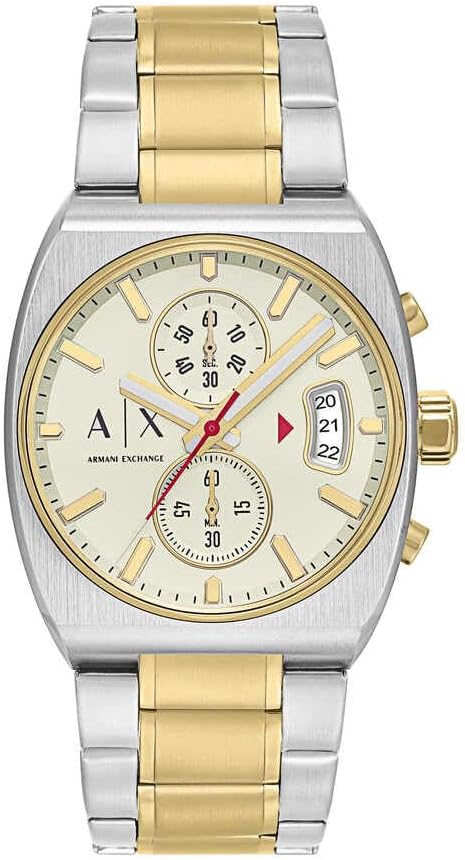 Detalle de Armani Exchange Herren-Uhr: Quarz-Chronograph, 40 mm Gehäuse, Edelstahlarmband