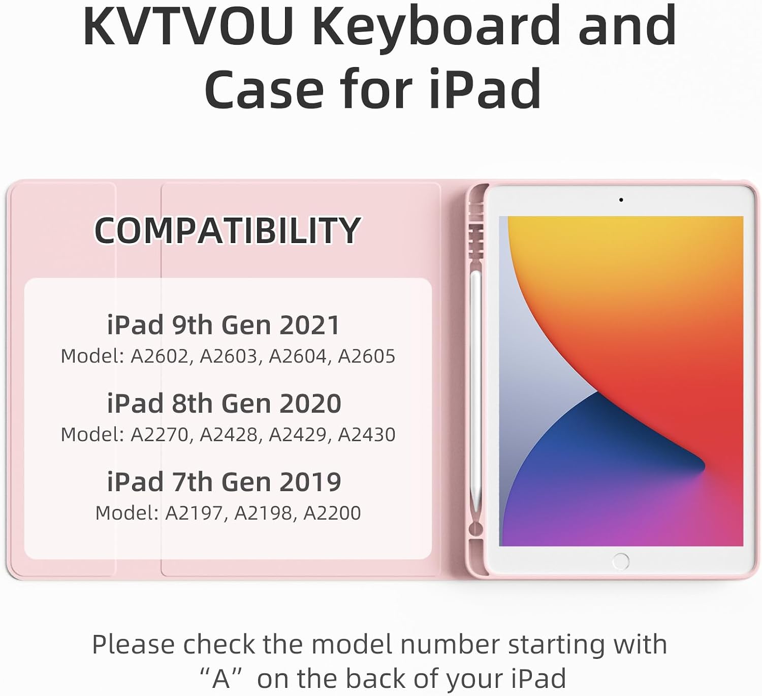 Detalle 2 de KVTVOU Case with Detachable Bluetooth Keyboard for iPad 10.2-inch