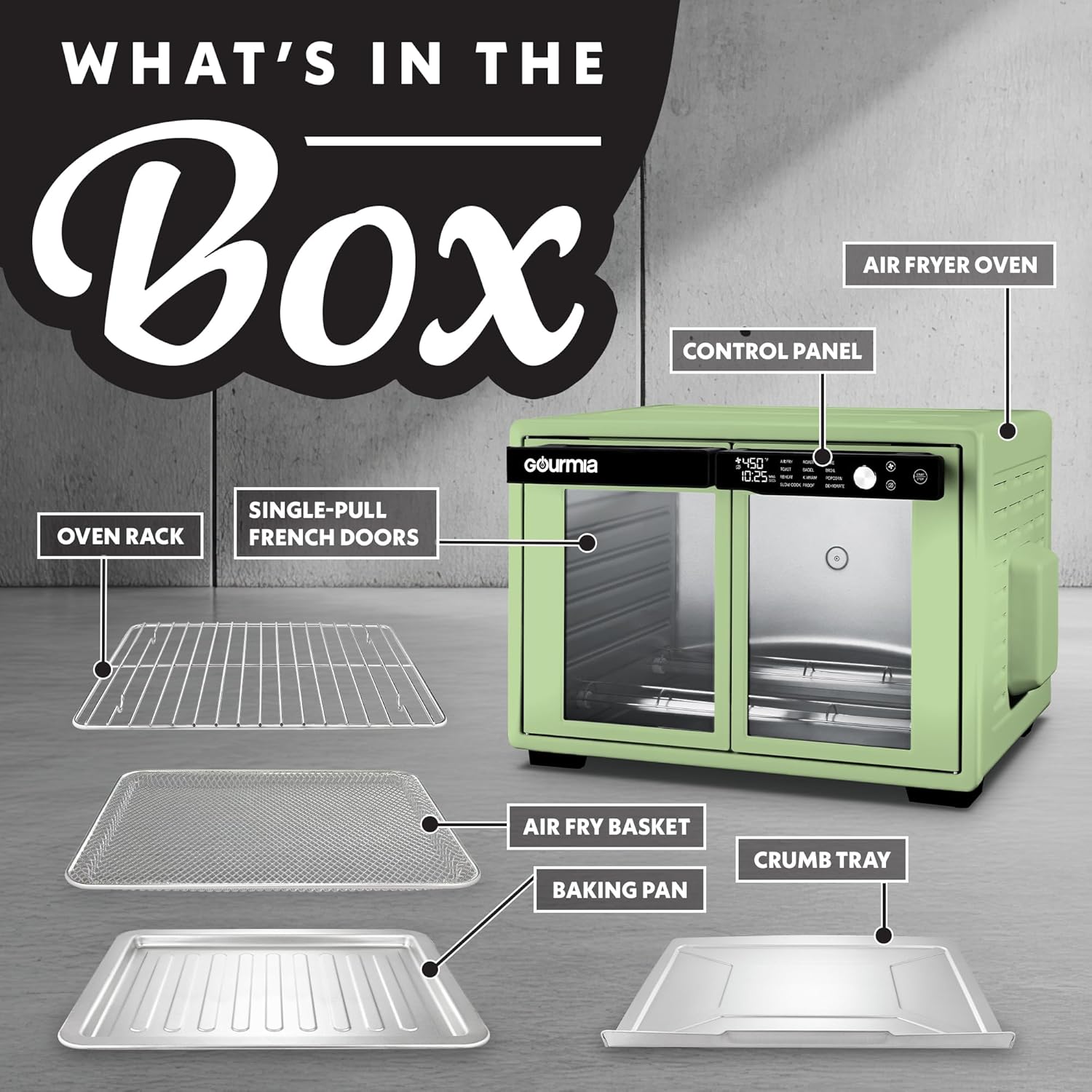 Thumbnail 3 de Gourmia 37 Qt French Door Air Fryer Oven