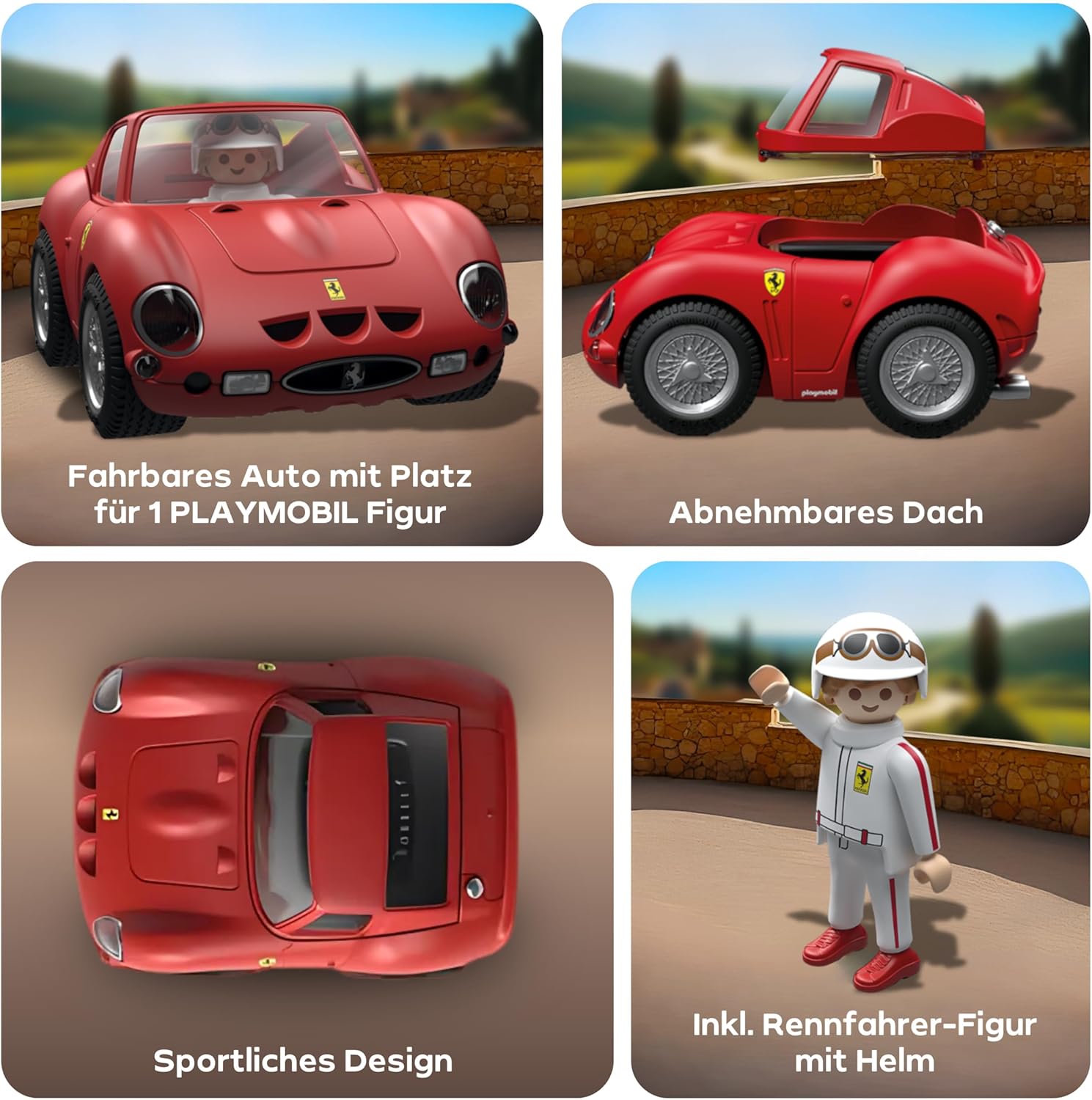 Thumbnail 3 de PLAYMOBIL Collector Cars Ferrari 250 GTO (Modellauto 71856) – mit Fahrerfigur