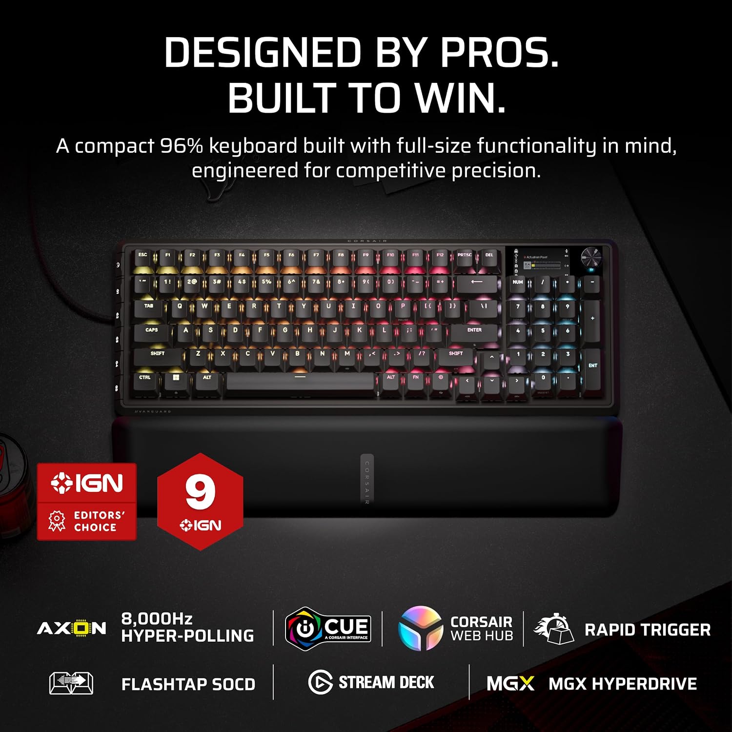Detalle 2 de Corsair VANGUARD PRO 96 Gaming Keyboard 8000Hz