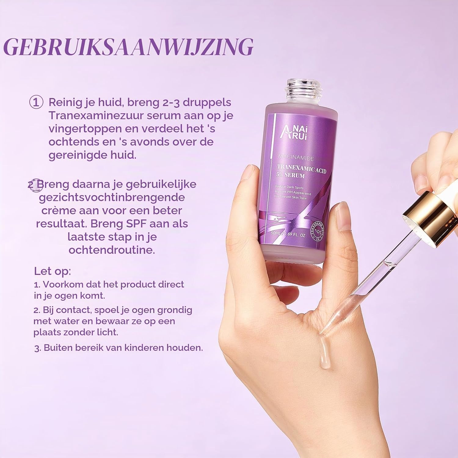 Thumbnail 4 de ANAI RUI 5% tranexaminezuurserum met niacinamide en hyaluronzuur, 50 ml