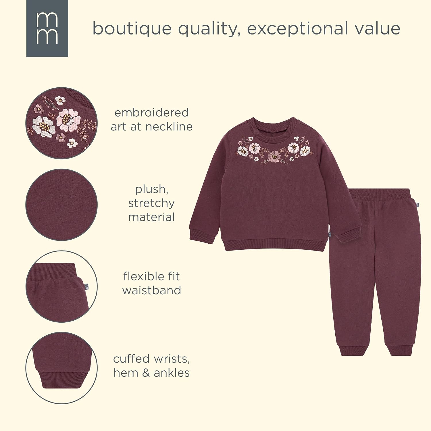 Thumbnail 6 de Modern Moments by Gerber Toddler Sweatshirt and Jogger Set 3T