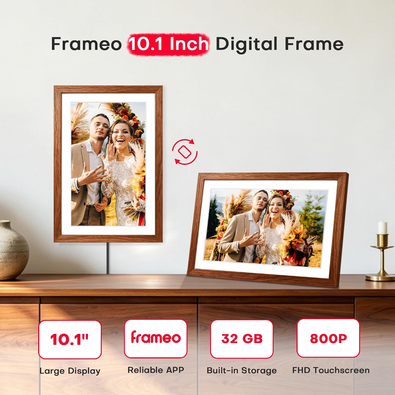 Detalle 2 de Pastigio WiFi Digital Picture Frame, 32GB