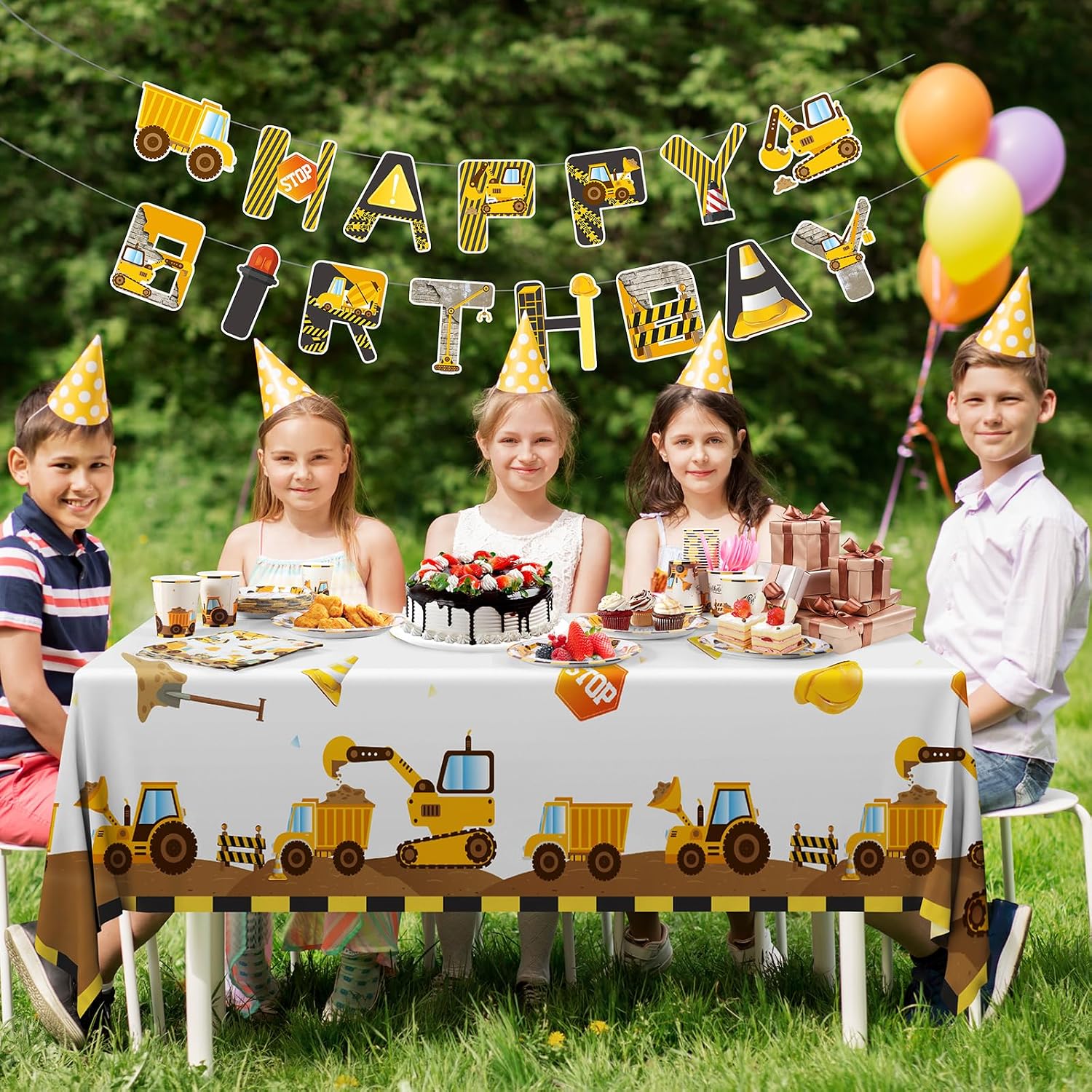 Thumbnail 5 de Cecnamt Construction Birthday Decorations (170-Piece Set) for a Construction-Theme Party