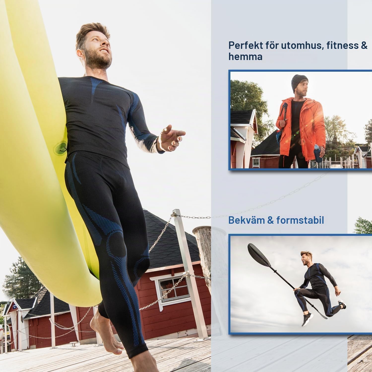 Detalle de Celodoro termounderställ för män – sömlöst set i polyamid, polyester och elastan