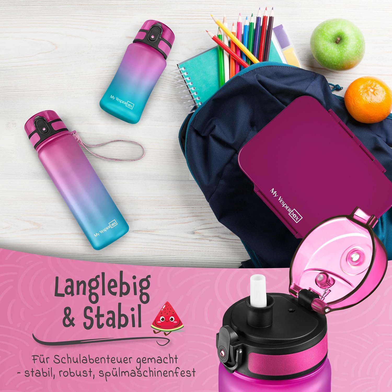 Detalle 2 de My Vesperbox Kinder Trinkflasche 750 ml