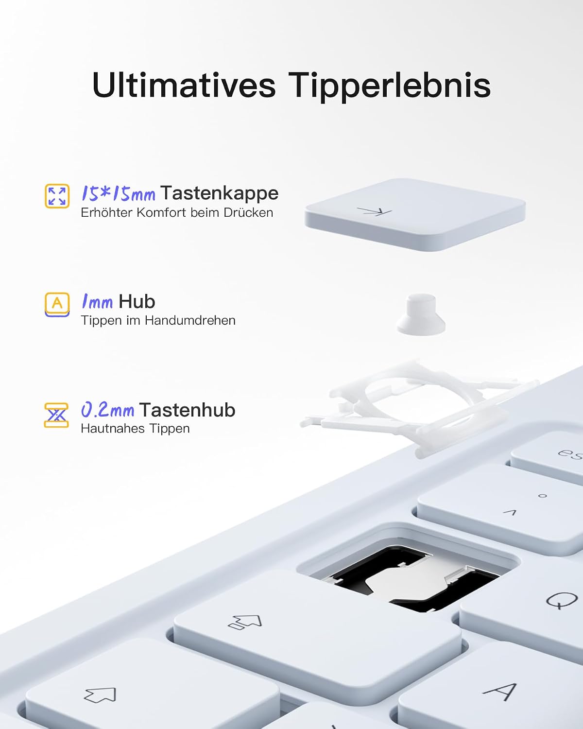 Thumbnail 6 de Inateck iPad 10. Generation Hülle mit Tastatur (QWERTZ) – Ultraleichtes Setup mit Stifthalter
