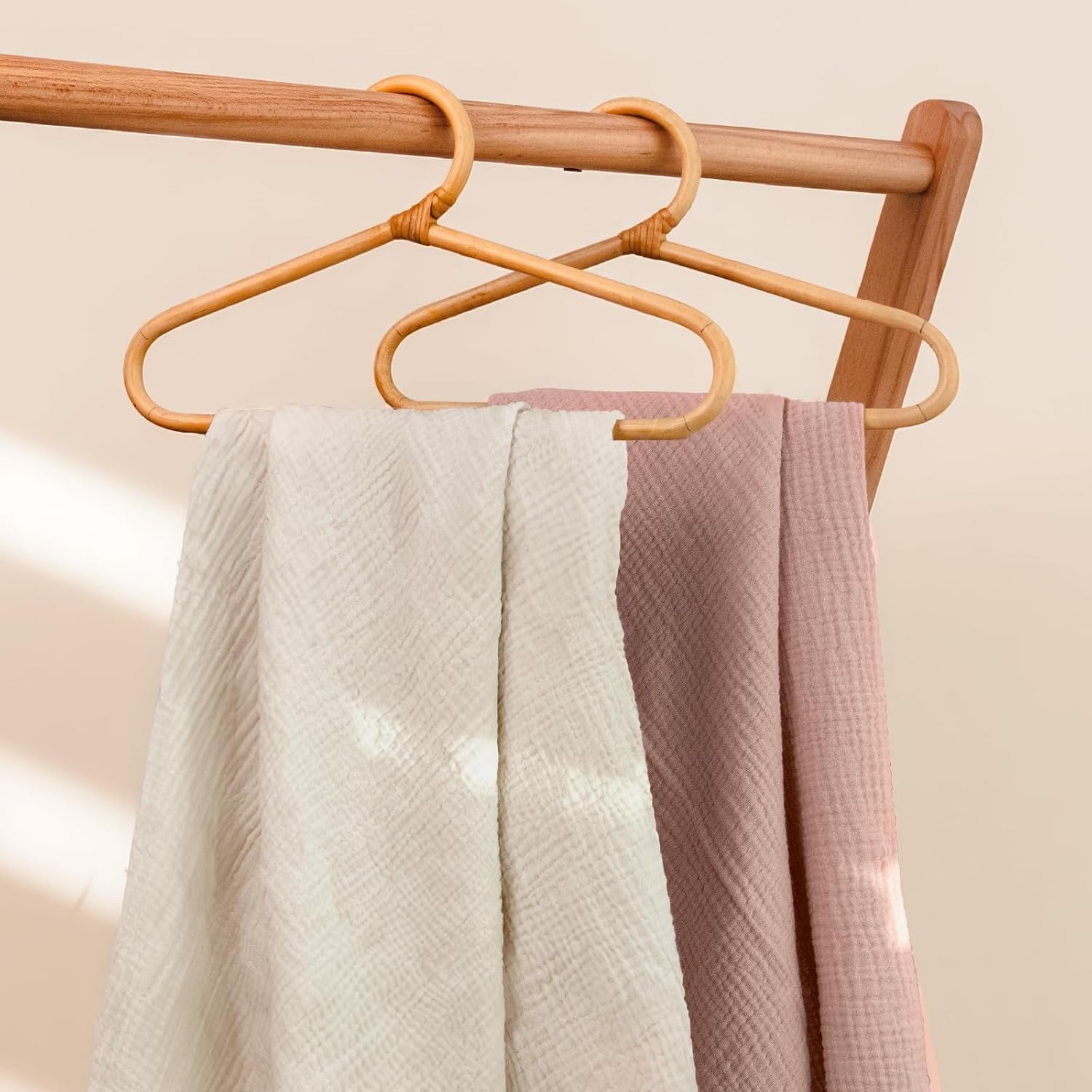 Thumbnail 3 de lulumoon CB-56 Muslin Crib Sheets, 2-Pack, 100% Cotton, Cream & Sand