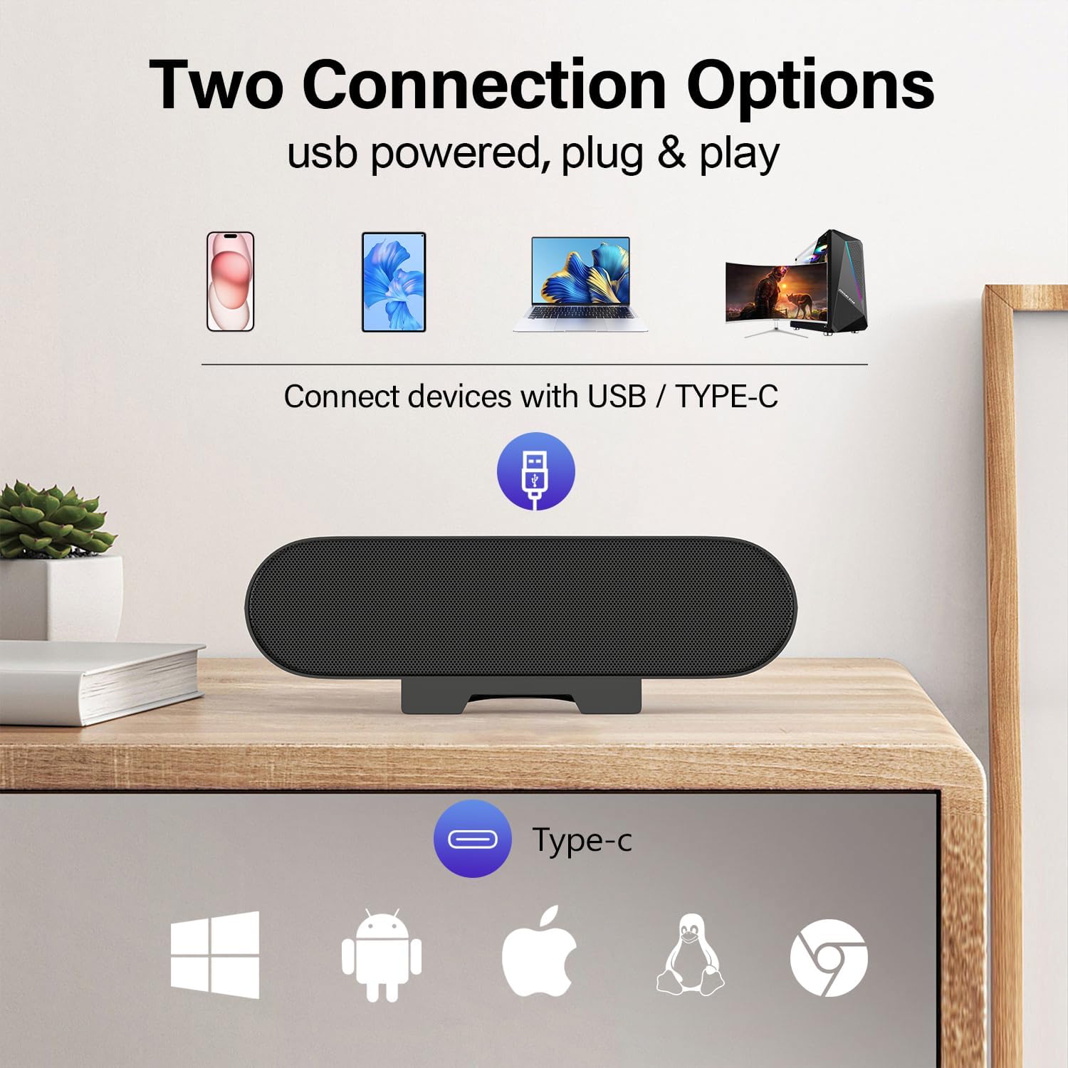 Thumbnail 4 de ZETIY USB Speaker for PC 1‑pack