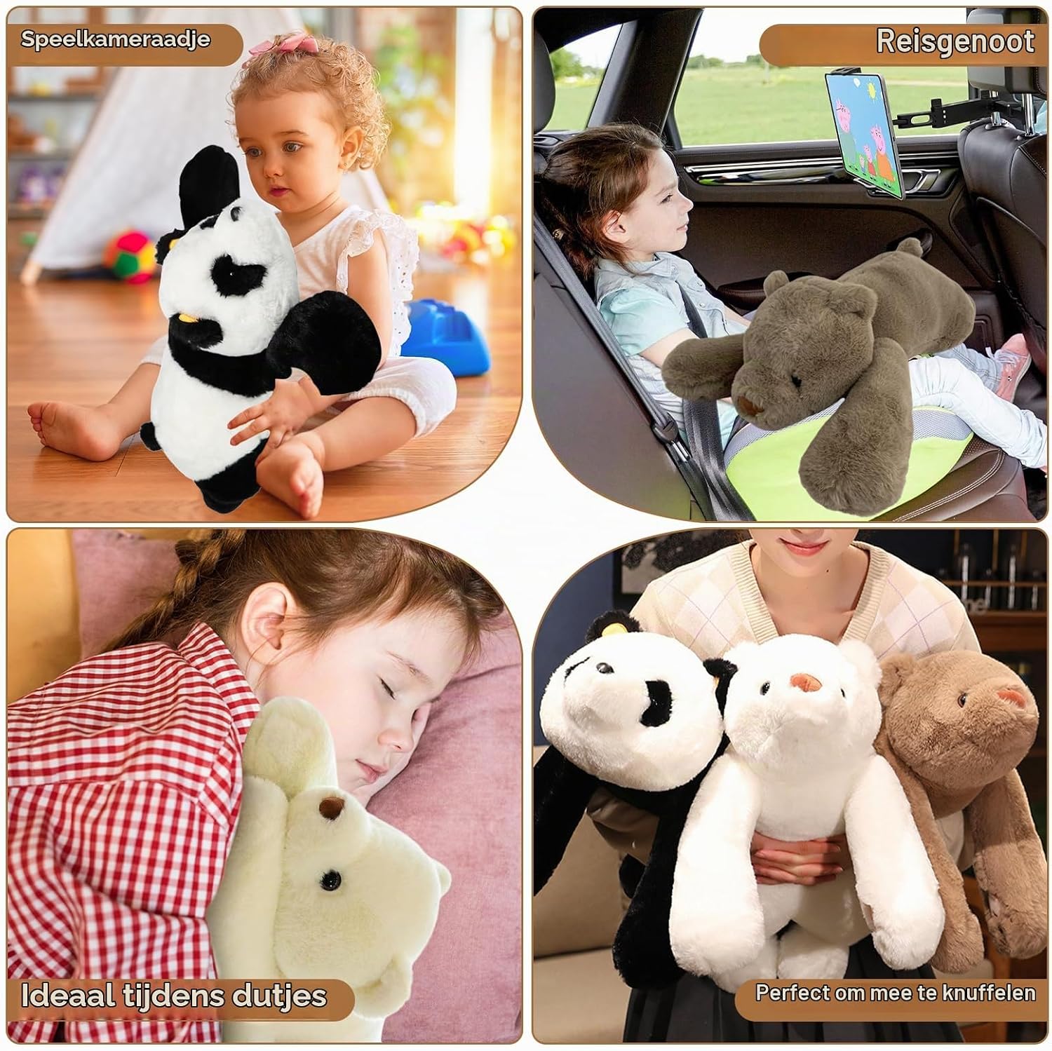 Detalle 2 de MeHoo EUR2304191 verzwaarde knuffelbeer van 60 cm, 1,5 kg