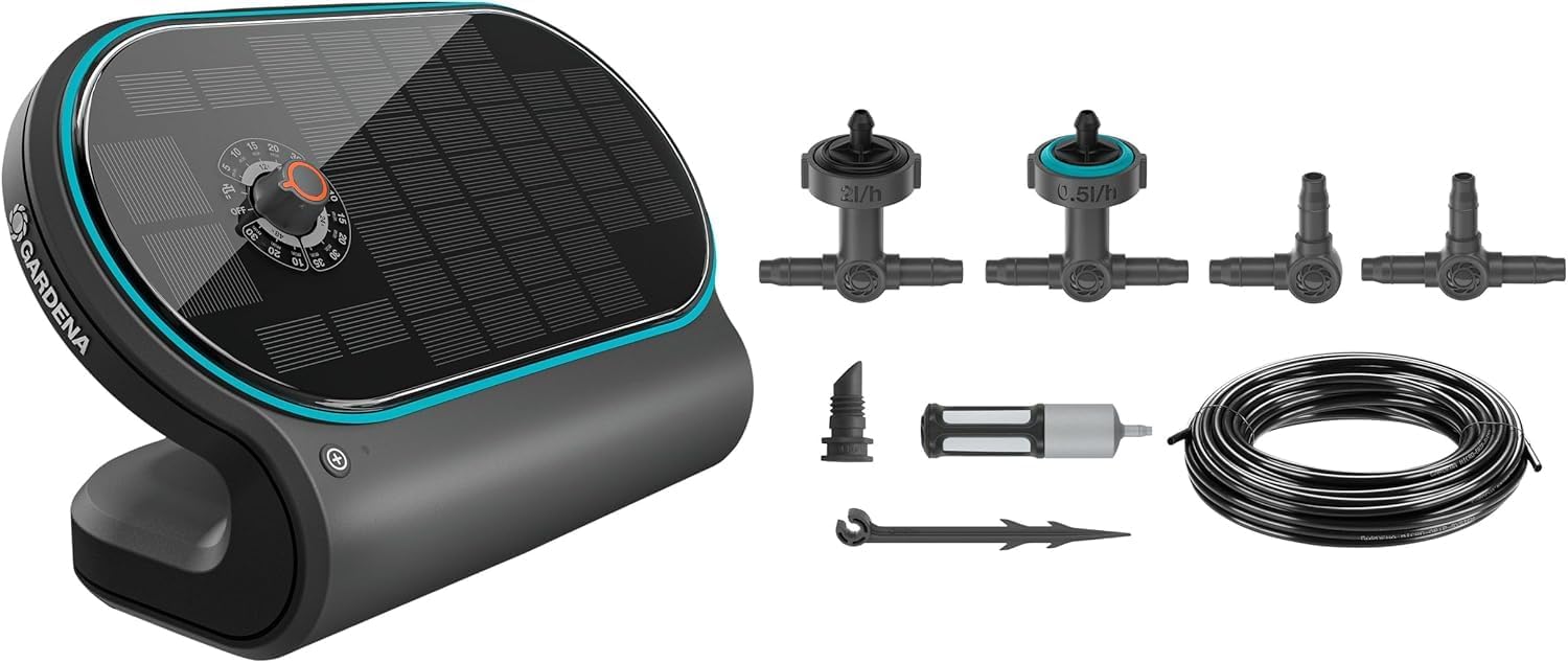 Detalle de GARDENA AquaBloom L Set: autarkes Solarsystem zur Bewässerung von bis zu 30 Pflanzen