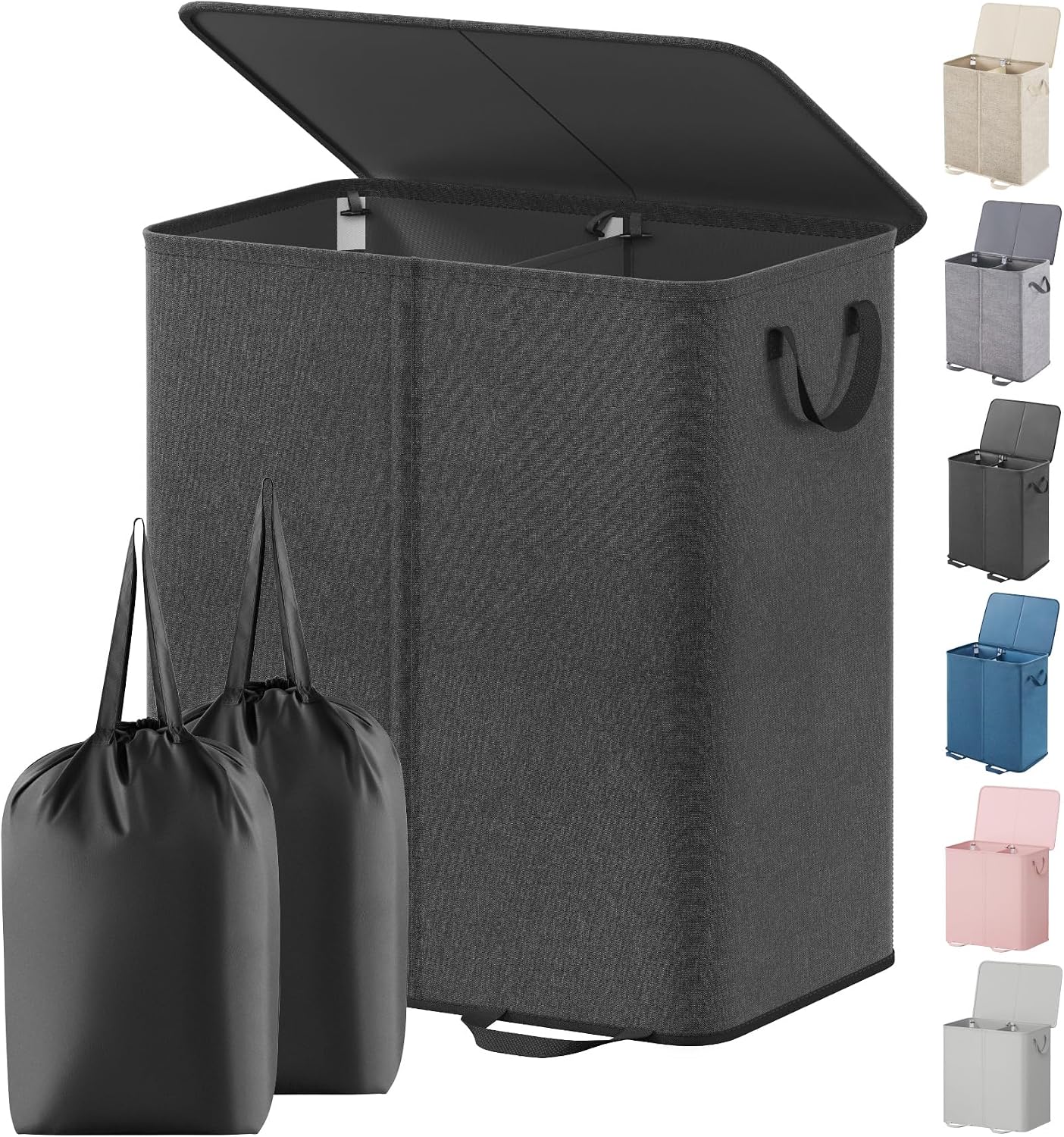 Thumbnail 6 de Lifewit Double Laundry Hamper 136L