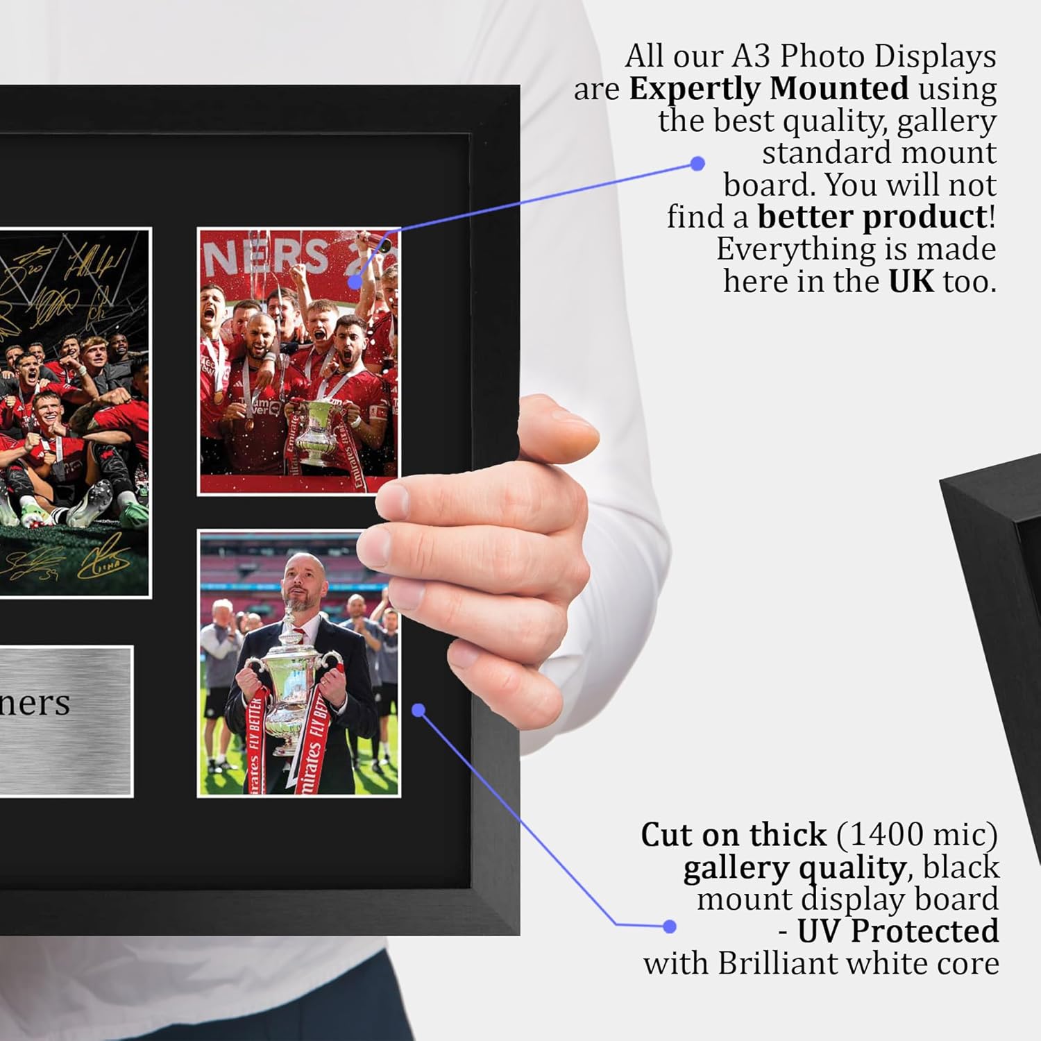 Thumbnail 3 de HWC Trading FA Cup Winners 2024 framed A3 signed autograph memorabilia photograph display