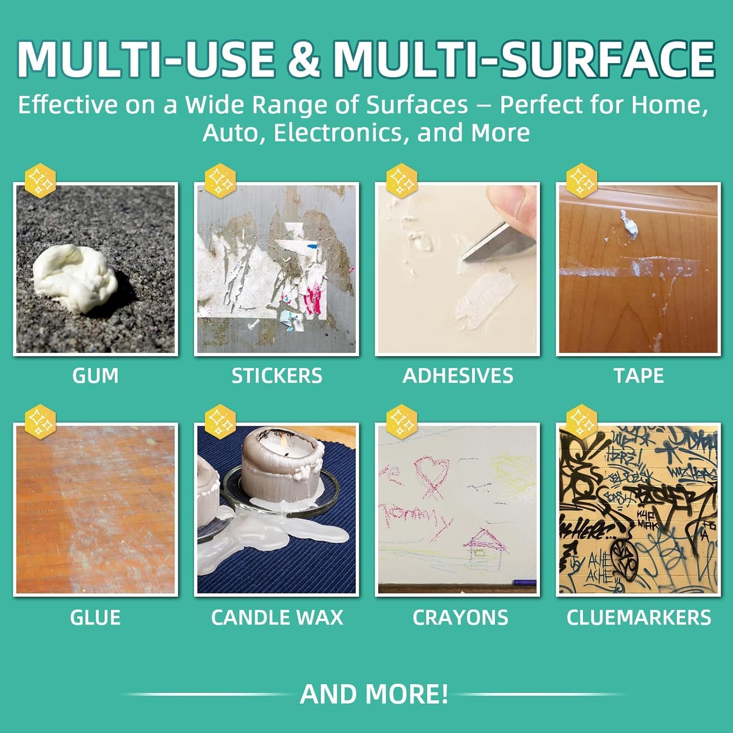 Thumbnail 2 de Sticky Stuff Remover & Adhesive Remover (120ML) with Plastic Scraper – Sticker, Label and Decal Gel