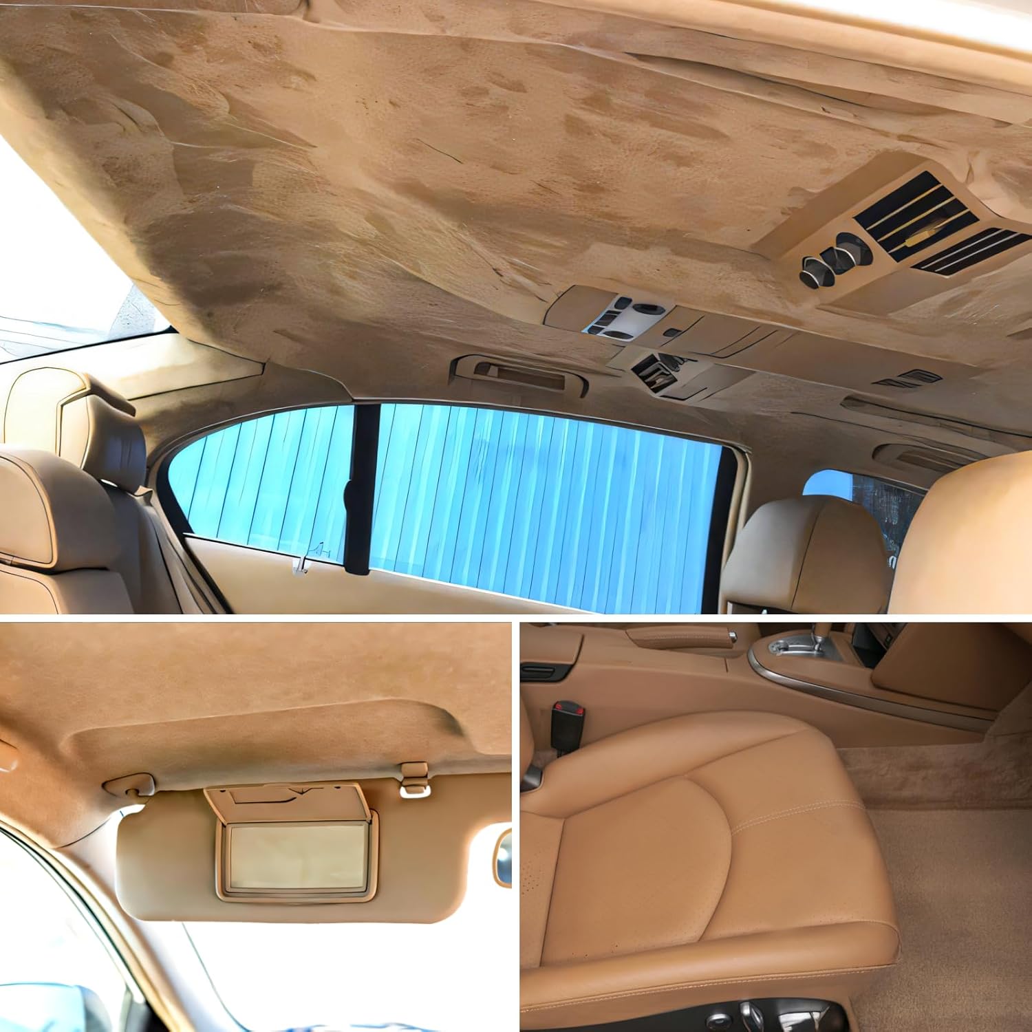 Thumbnail 2 de Babnecl Suede Headliner Fabric 38x60 Beige