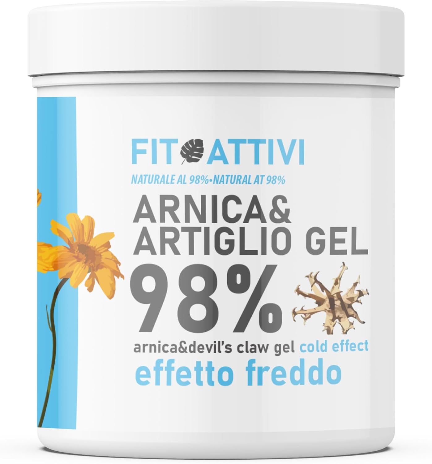 Detalle de FitoAttivi Naturae e Benessere Arnica Forte e Artiglio del Diavolo Forte 100 ml: sollievo rapido con effetto freddo