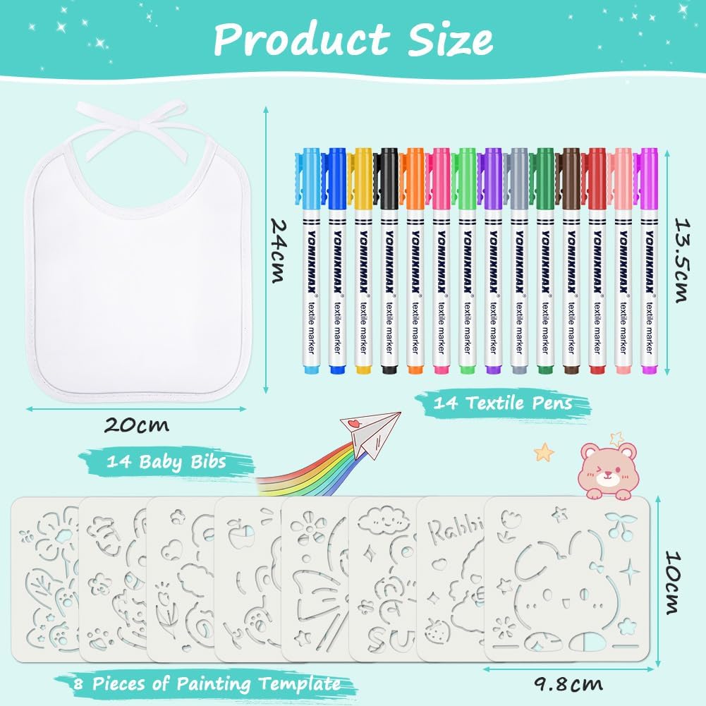 Thumbnail 1 de Aolso Baby painting bibs set, 14 piece