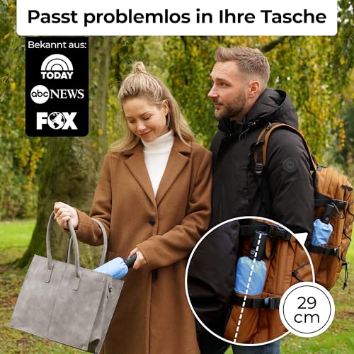 Thumbnail 1 de TUMELLA Strongest Windproof Travel Umbrella (Compact, 42in Coverage, Automatic Folding)