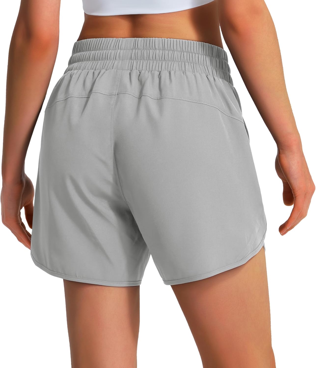 Thumbnail 1 de Ksmien Women’s 5-Inch Quick-Dry Running Shorts with Zipper Pockets and UPF 50+
