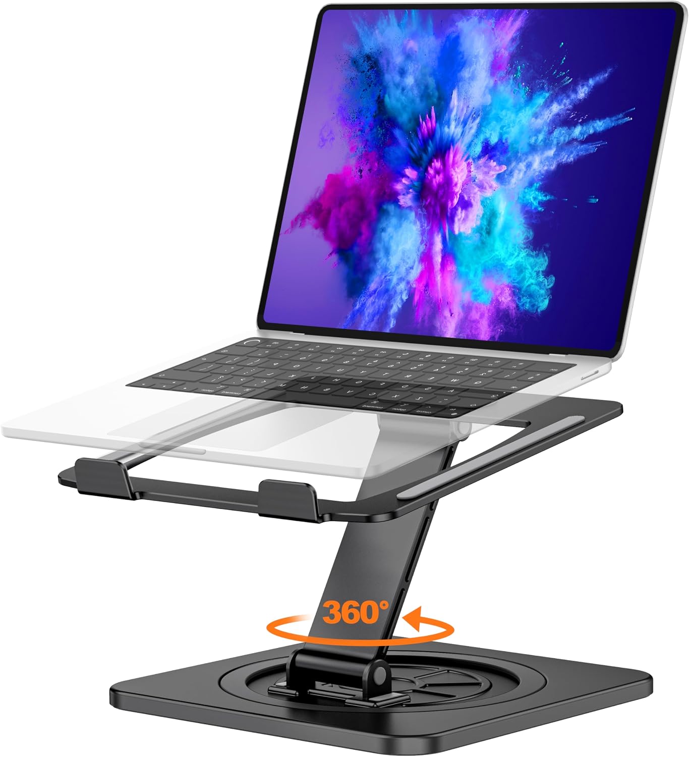 Detalle de EOIWUY Supporto PC Portatile 360°: supporto in alluminio regolabile e pieghevole per notebook da 10–16