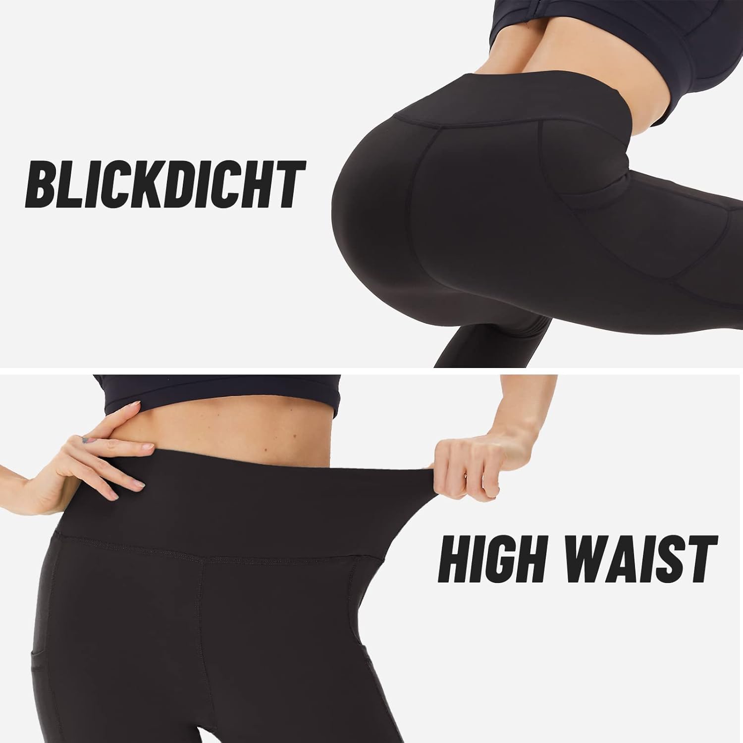 Thumbnail 4 de AMIY0YO Capri Leggings Damen mit Taschen – 3/4 Sport Leggings, High Waist, 2er Pack