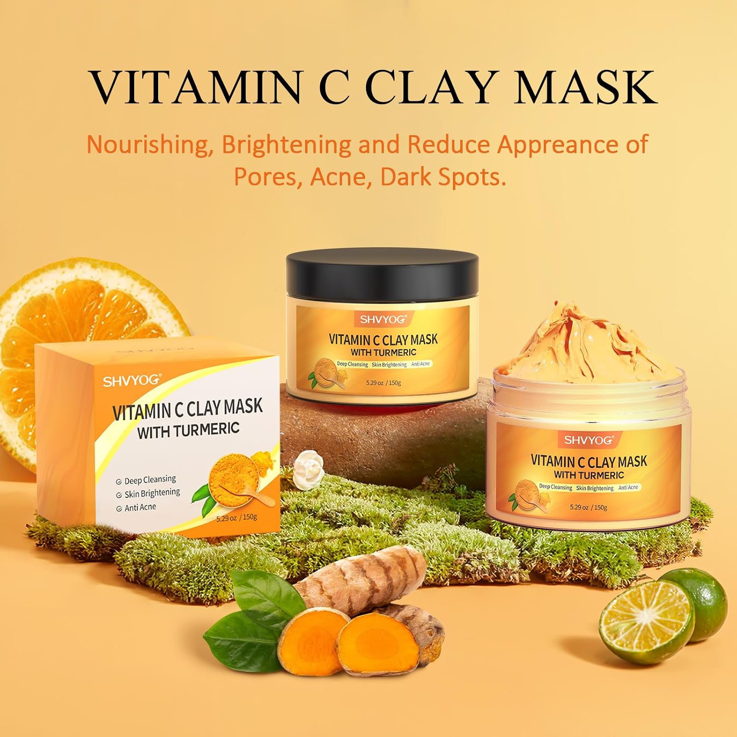Thumbnail 6 de SHVYOG Turmeric Vitamin C Clay Mask 150g