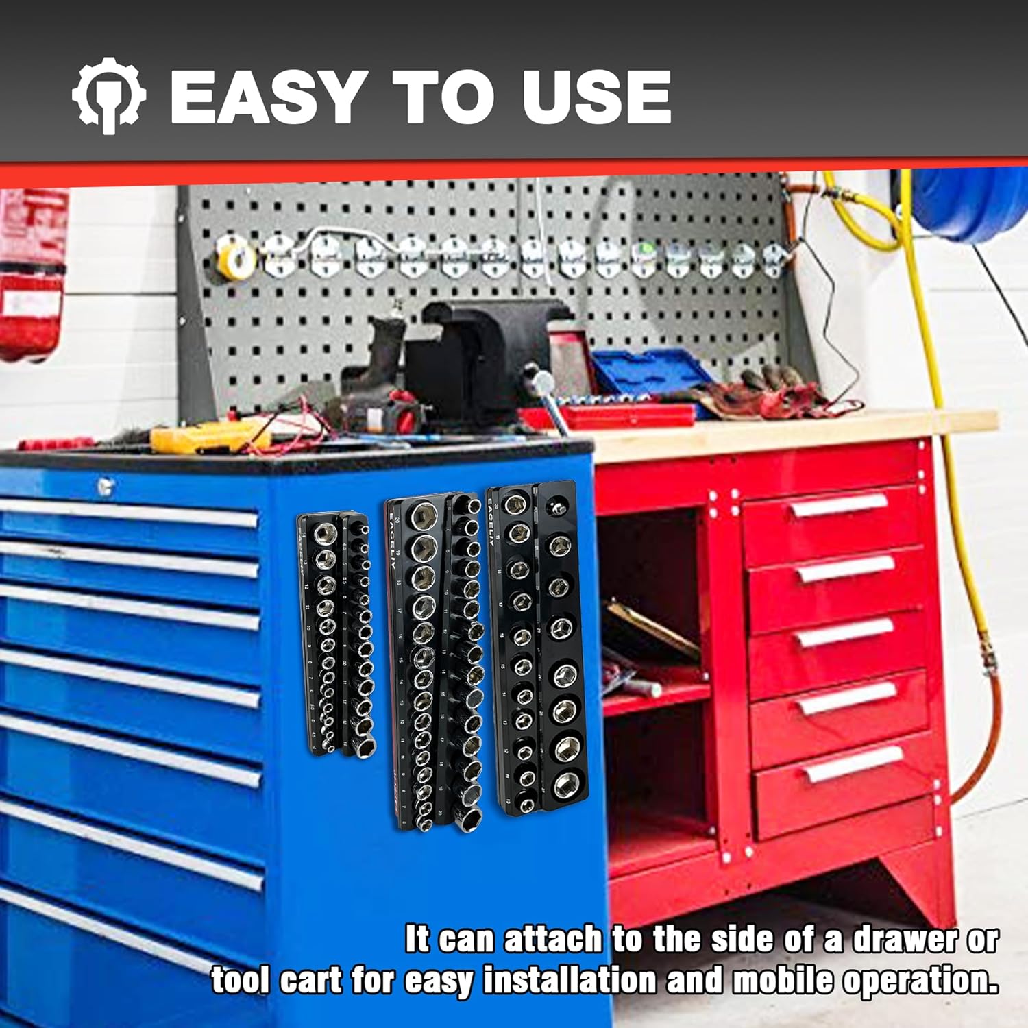 Thumbnail 5 de EACELIY 6-Piece Magnetic Socket Organizer 141