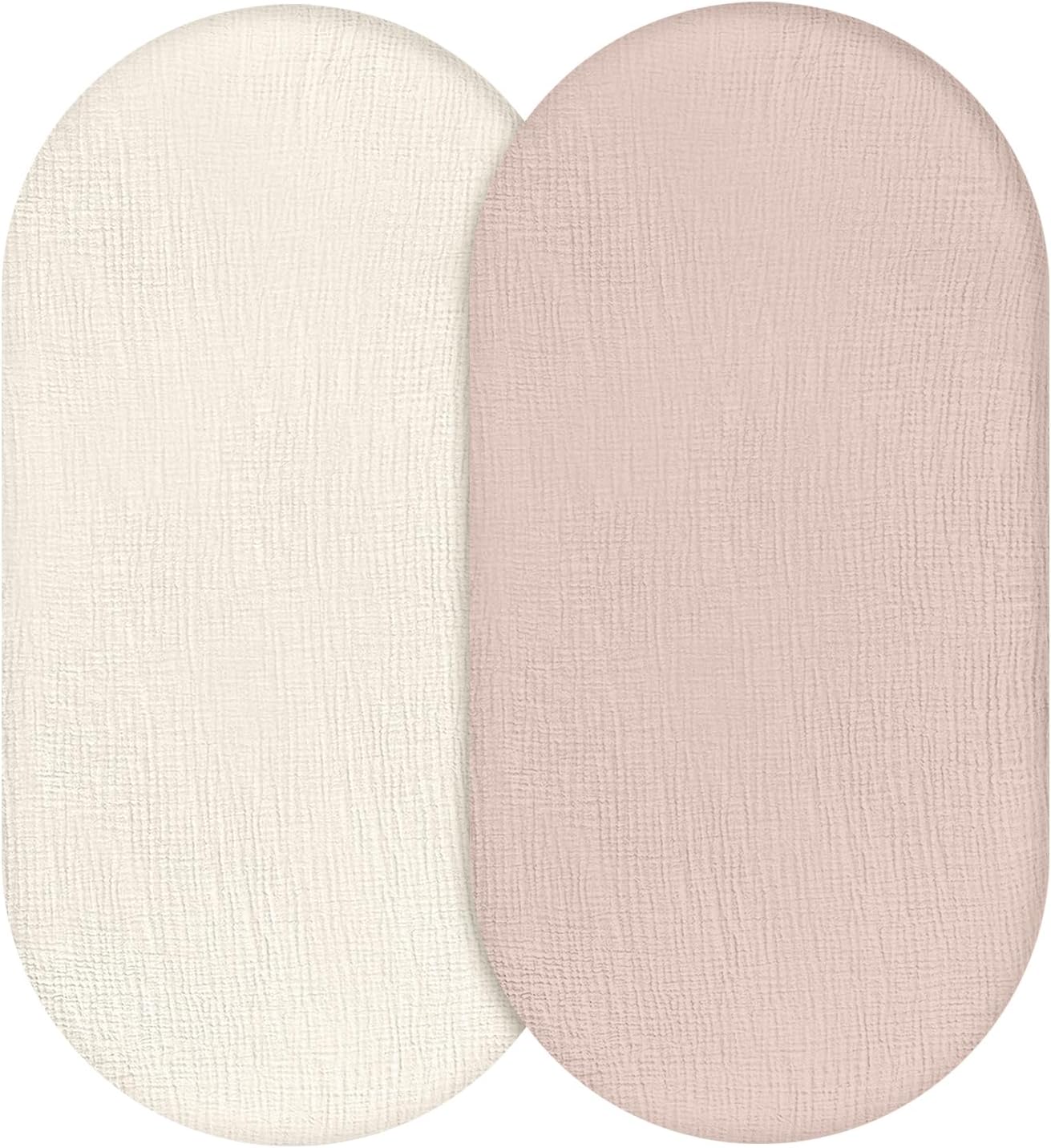 Detalle de Soarwg Kids muslin fitted sheets pram pack of 2 (83 x 43 cm) – Moses basket & bassinet bedding