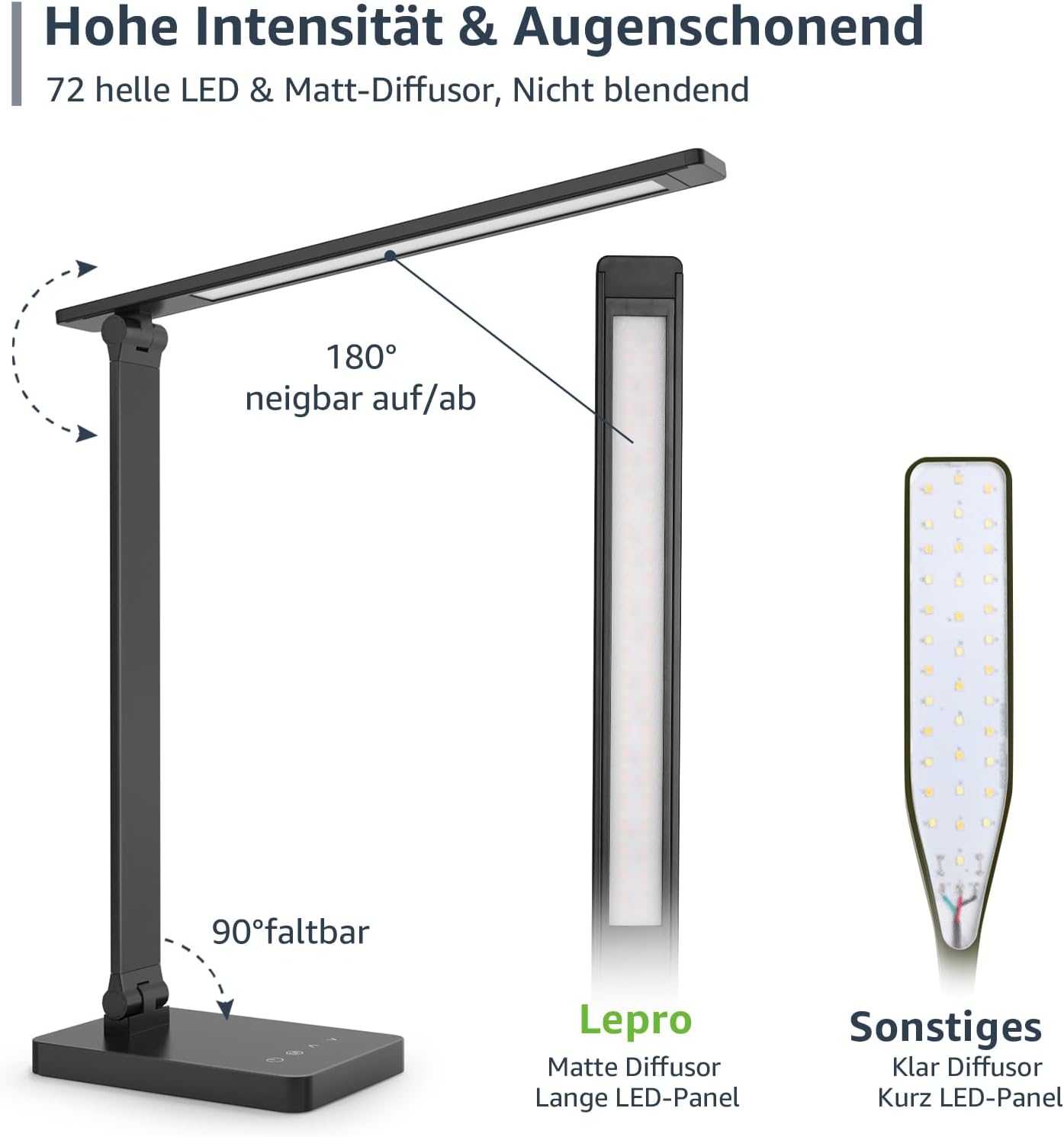 Thumbnail 5 de Lepro Schreibtischlampe 750LM