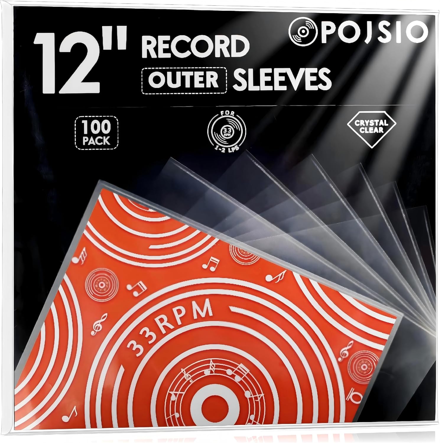 Detalle de POJSIO 12 Inch vinyl record sleeves