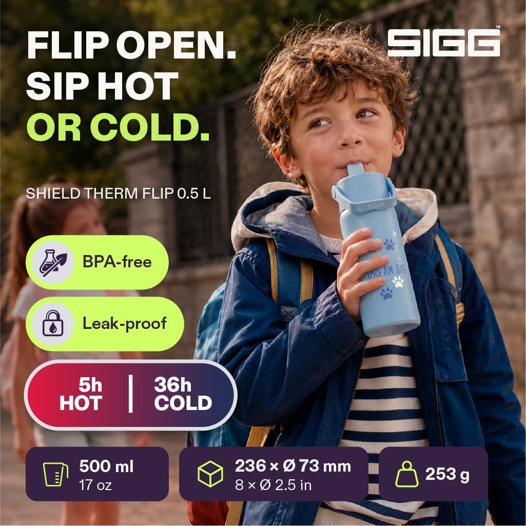 Detalle 2 de SIGG SHIELD THERM FLIP Dream Big insulated bottle, 0.5L, with straw