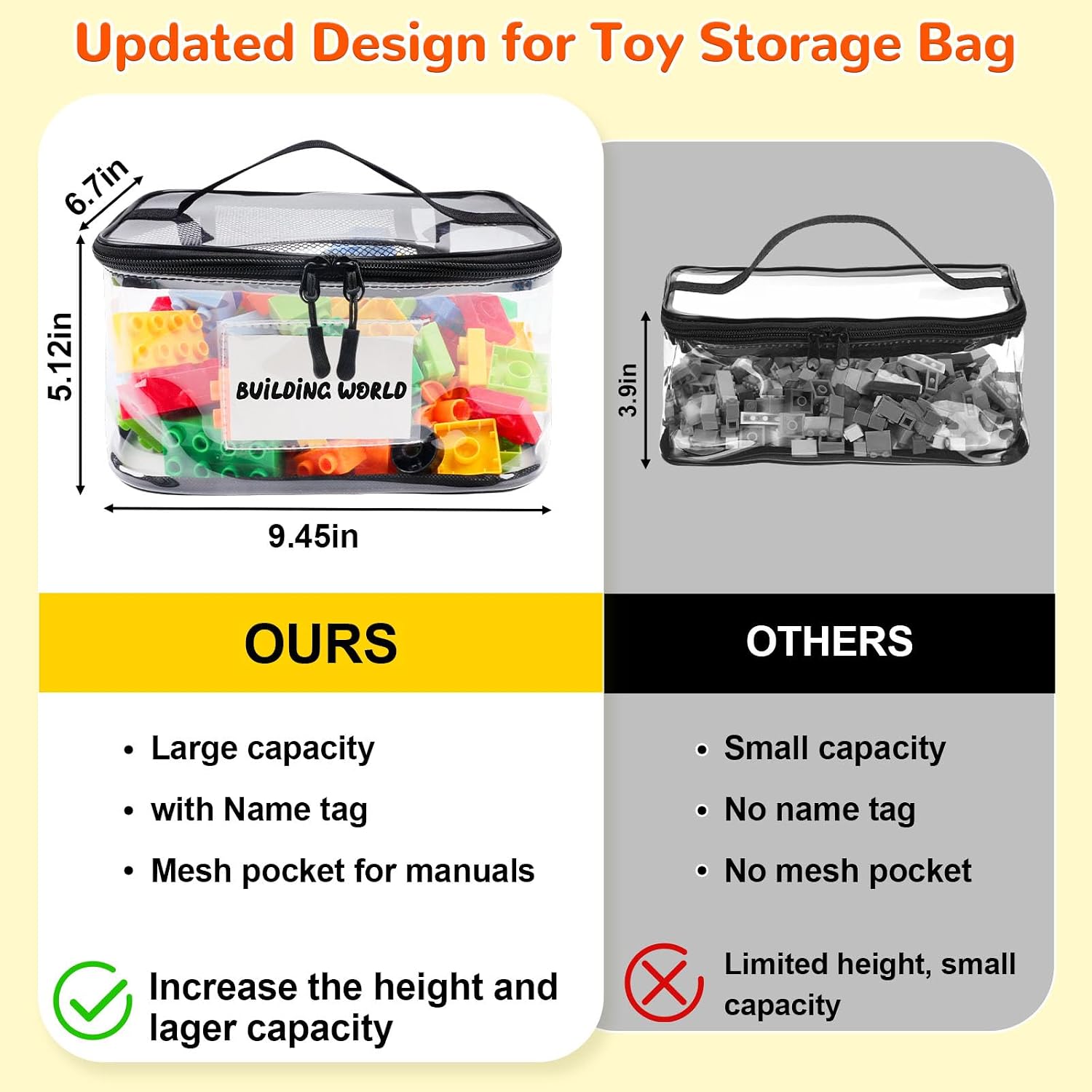 Thumbnail 5 de Tesuko 6 Pack Toy Storage Bag 9.45x6.7 in