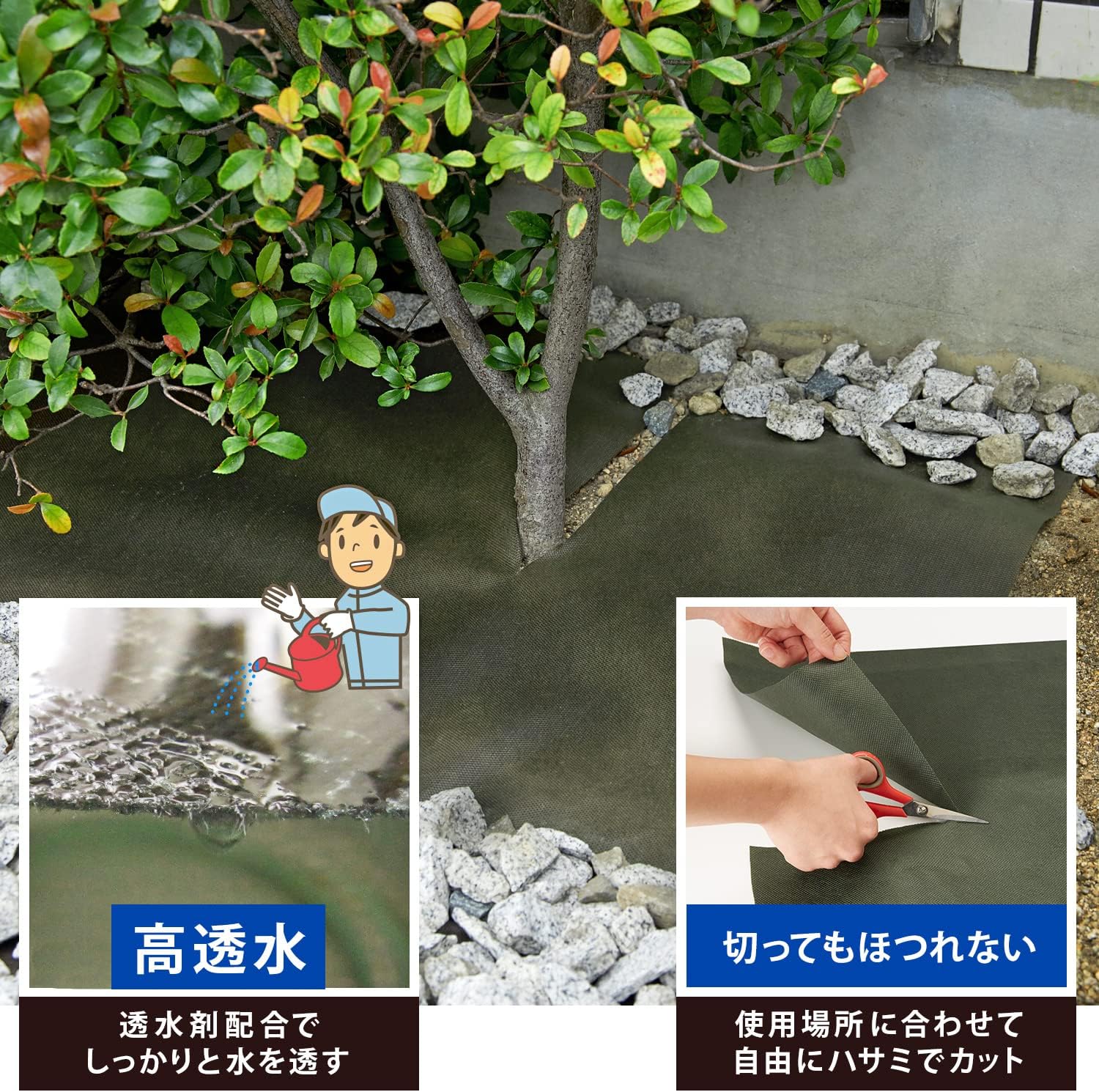 Thumbnail 4 de アストロ 602-36 防草シート 1×10m 不織布・高透水仕様・遮光性98.11%