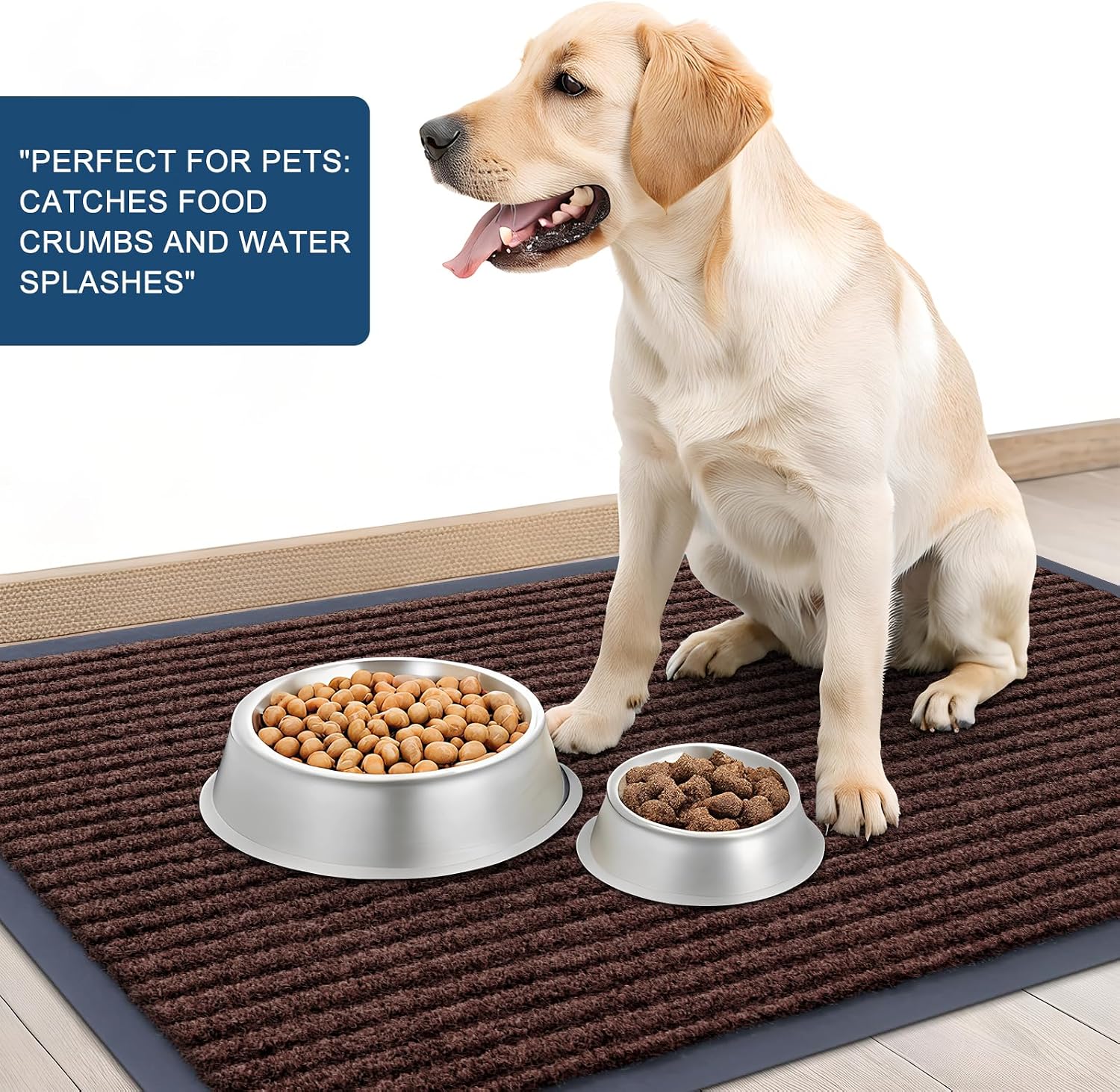 Detalle 2 de OLANLY Front Door Mat, 71" x 23", Low-Profile Polyester Entryway Mat