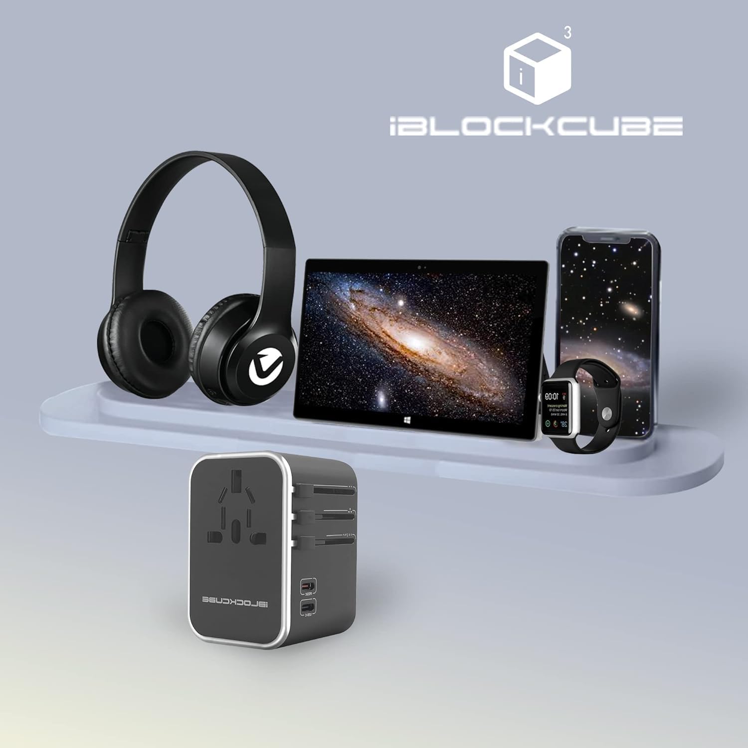 Thumbnail 2 de iBlockCube Travel Adapter 35W dual Type C