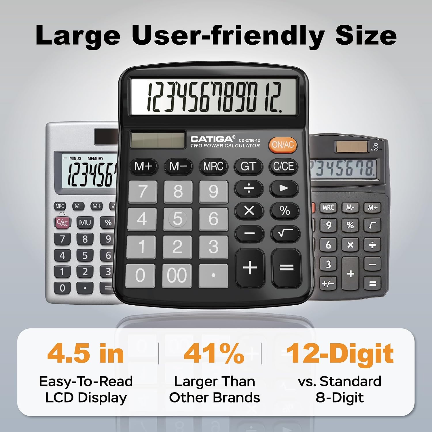 Detalle 2 de CATIGA 12 Digit Desk Calculator 📟