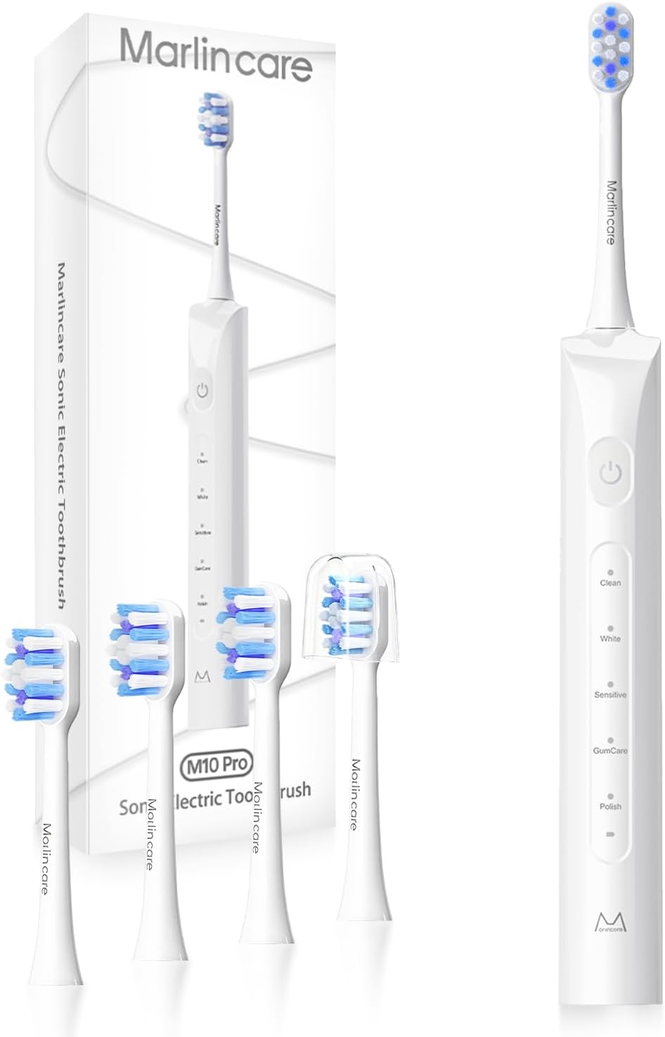 Detalle de Marlincare Sonic Electric Toothbrush, 180-Day Battery