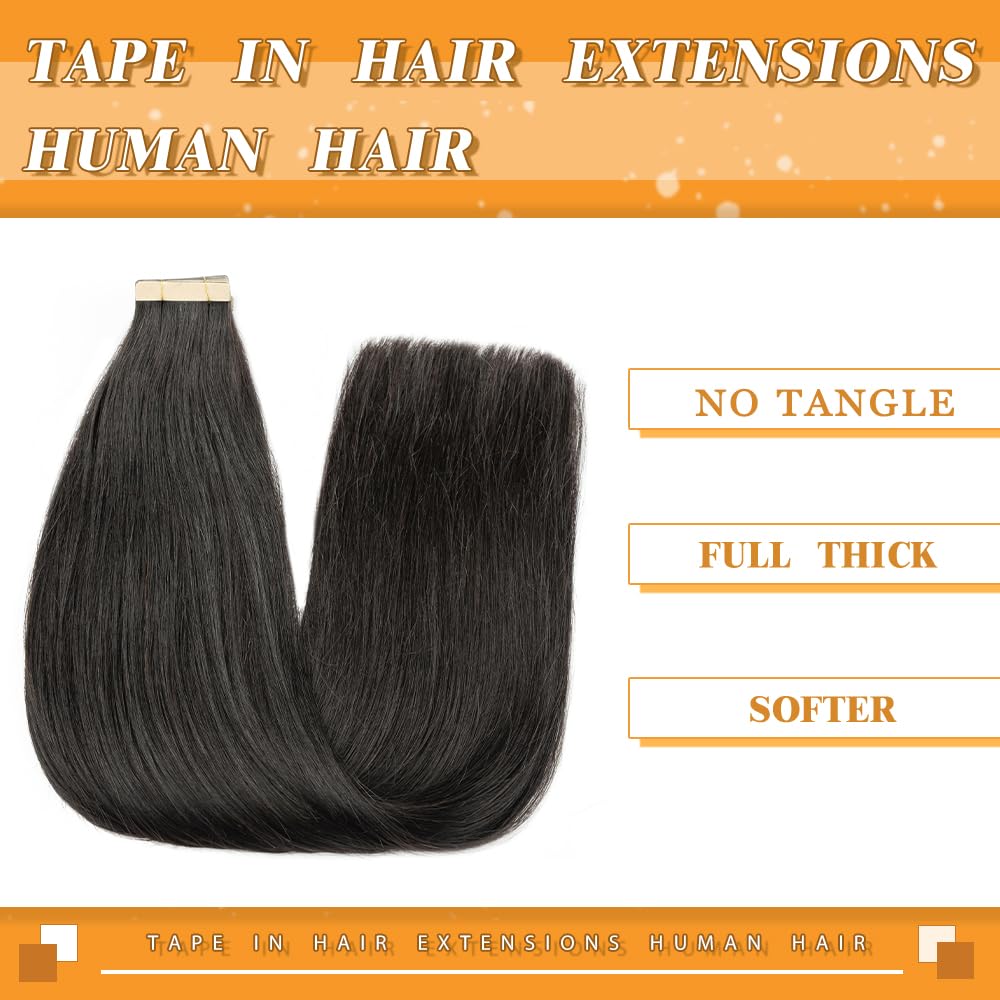 Detalle de 18-inch tape in hair extensions, 20 pcs