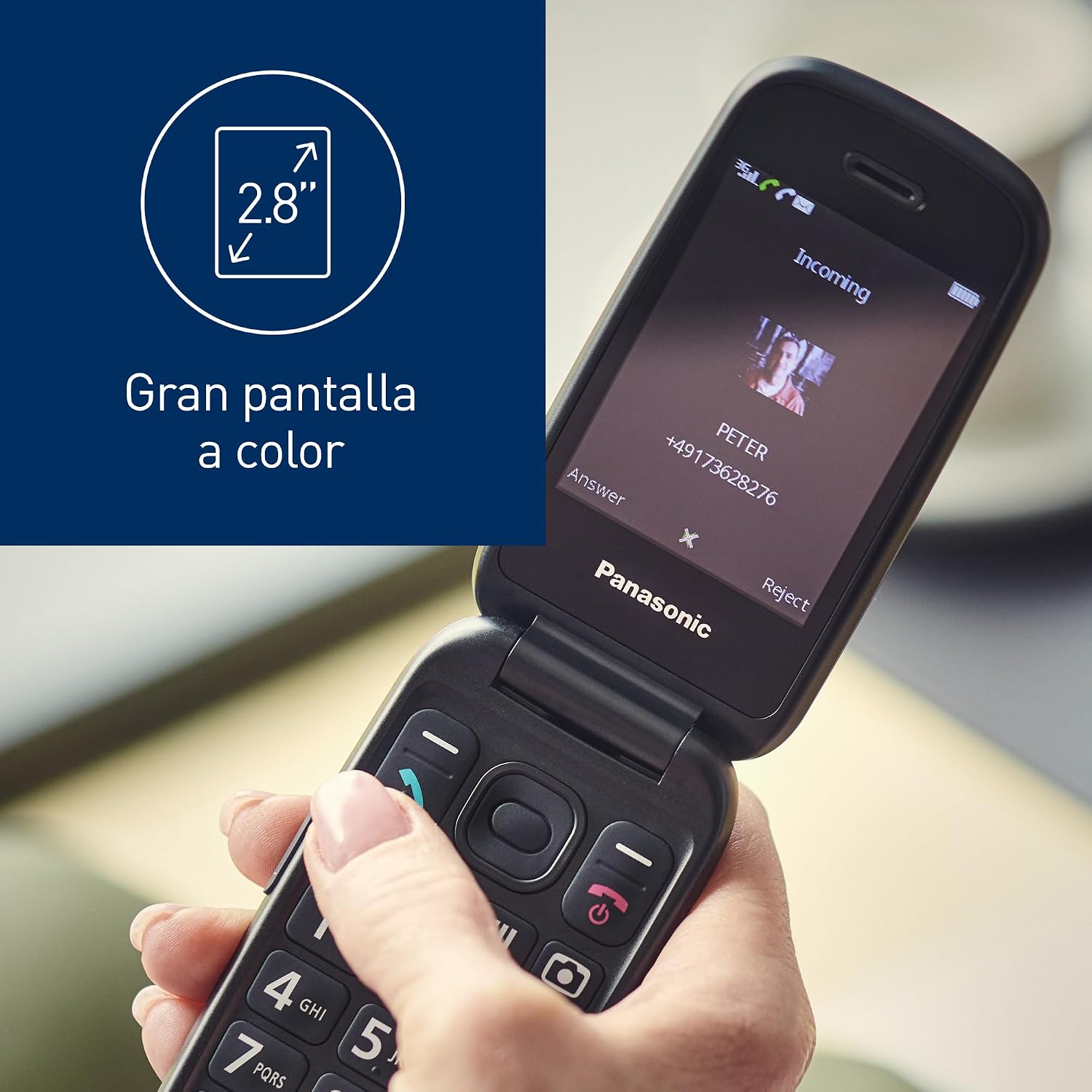 Thumbnail 4 de Panasonic KX-TU550EXB 📱 Teléfono Clamshell para Mayores 4G