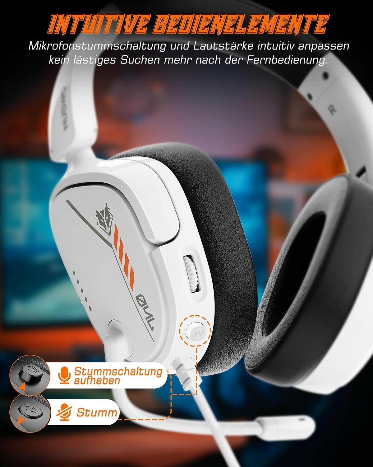 Detalle 2 de NUBWO HG04L Gaming-Headset 250 g