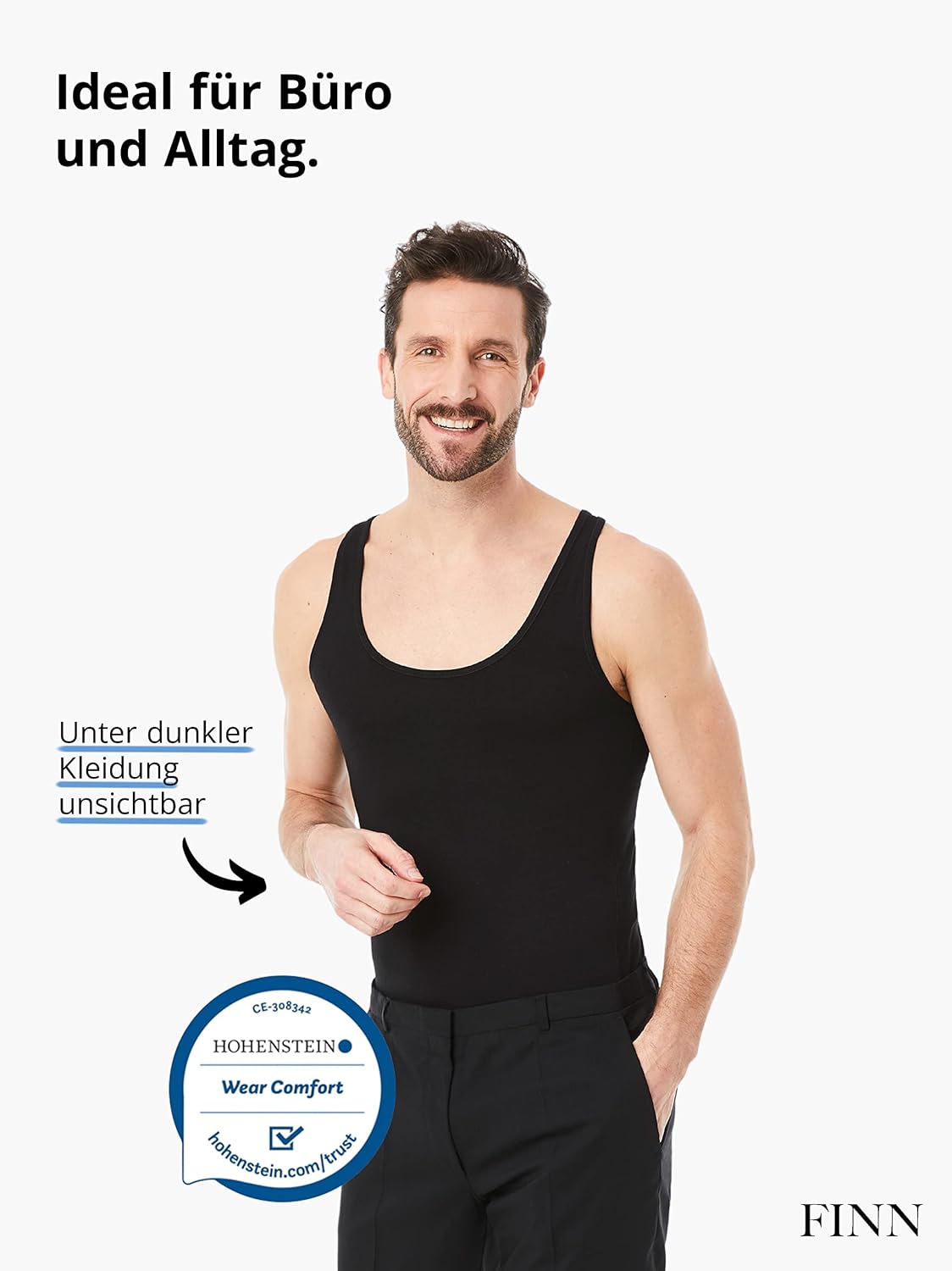 Thumbnail 3 de FINN Business Unterhemd Herren – Ärmelloses Tank-Top aus original Lenzing® Modal