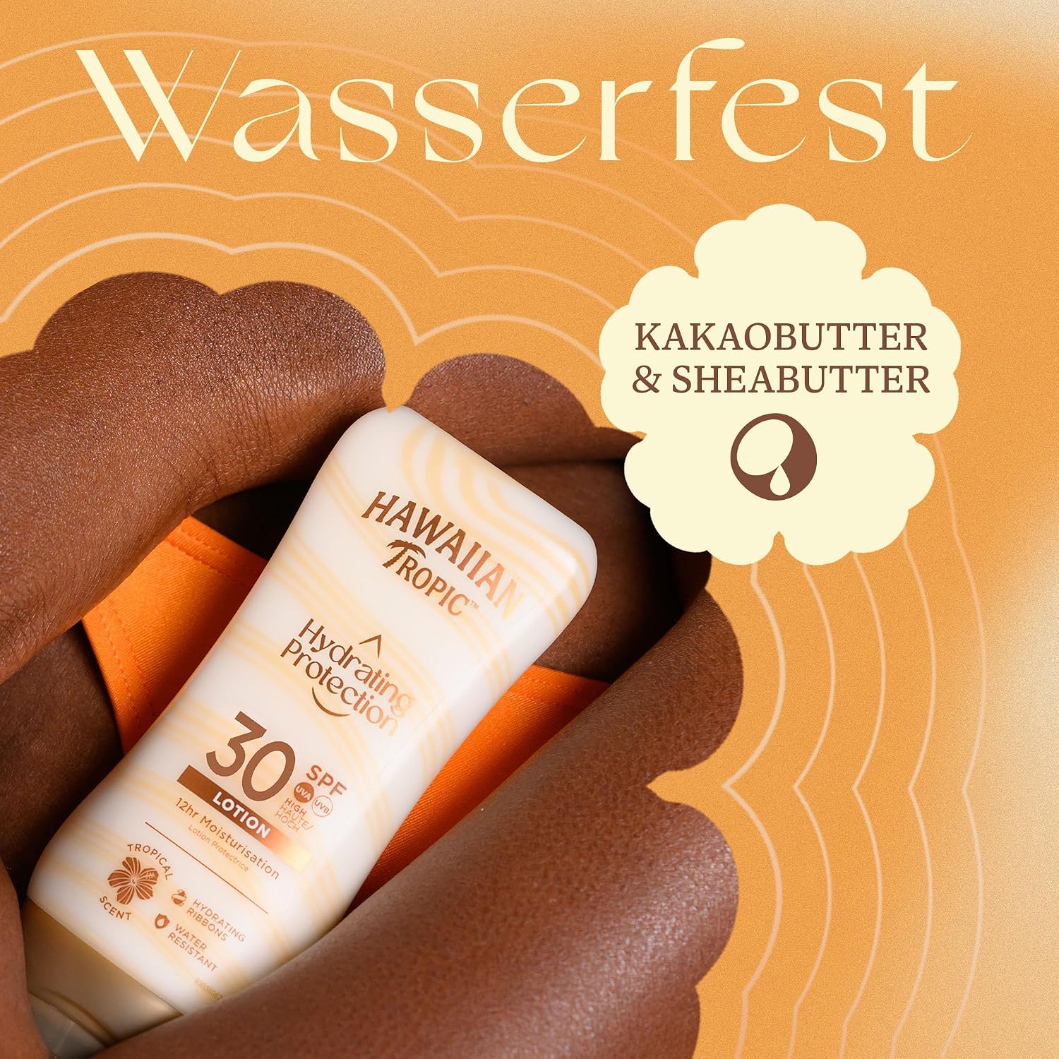 Detalle de Hawaiian Tropic Hydrating Protection Sonnenschutz SPF 30 – wasserfest, 180 ml